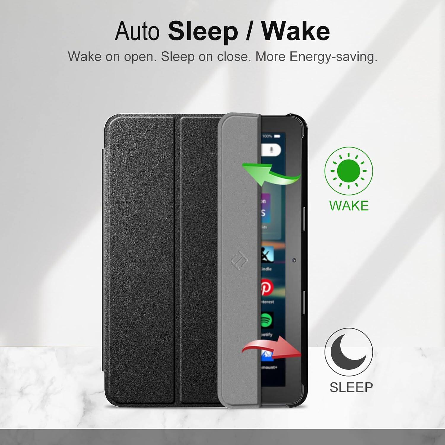 Auto Sleep / Wake  
Wake on open. Sleep on close. More Energy-saving.