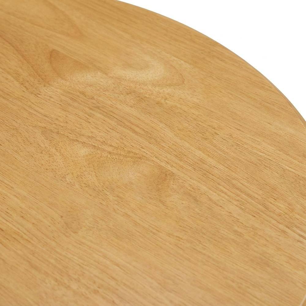 Alt View 1. FurniFact - Solid Wood Round Kitchen Table & Chairs 3-Piece - Oak.