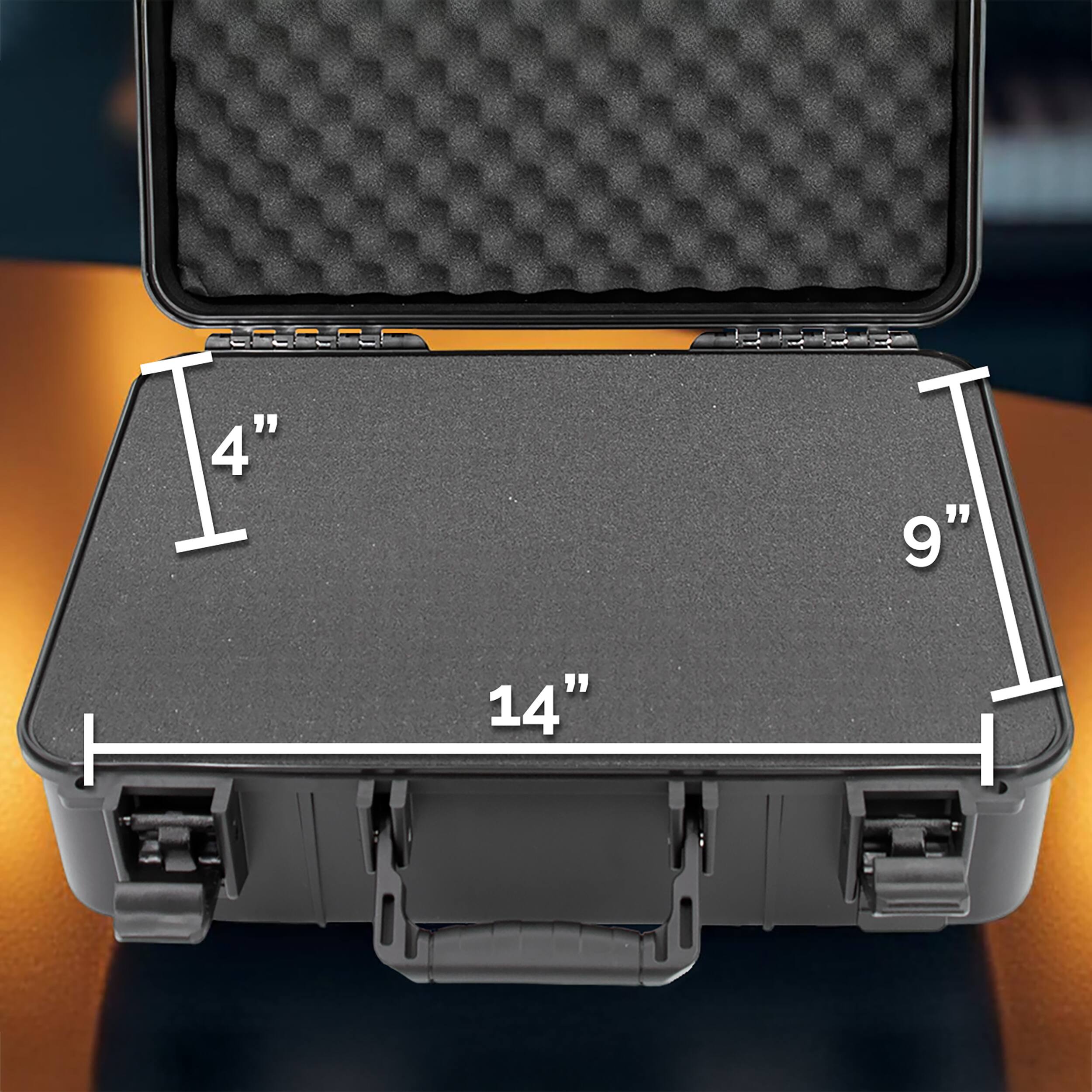 Alt View 2. CASEMATIX - Wireless Handheld Microphone Case w/ Customizable Foam for 5 Core, Pyle, RODE, VocoPro, Samson Mic Systems & More.