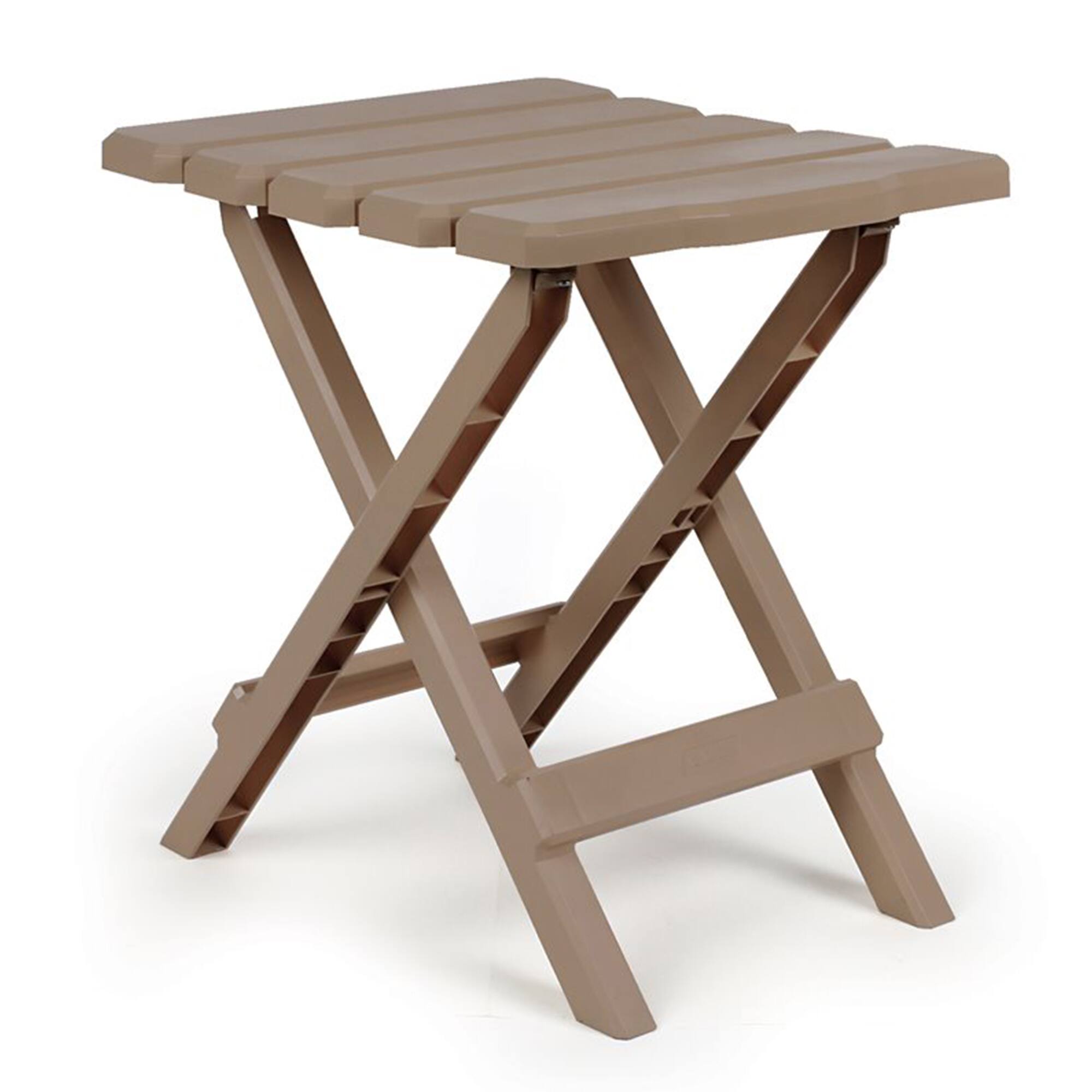 Alt View 4. Camco - Camco Adirondack Portable Camping Plastic Folding Side Table, 2 Pack, Taupe - Taupe.