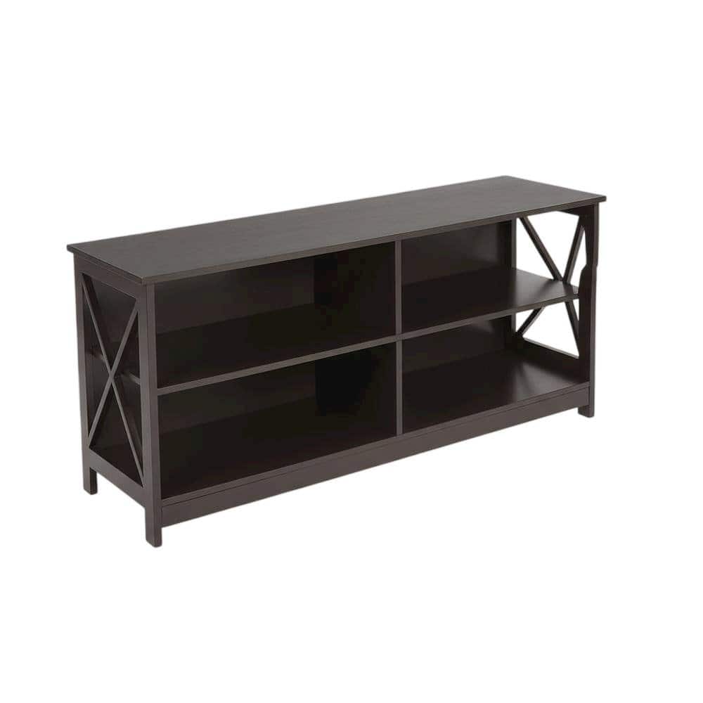 FurniFact - Espresso MDF TV Stand with Veneer Finish and Modern Storage Design - Brown price history on PriceWatchPro