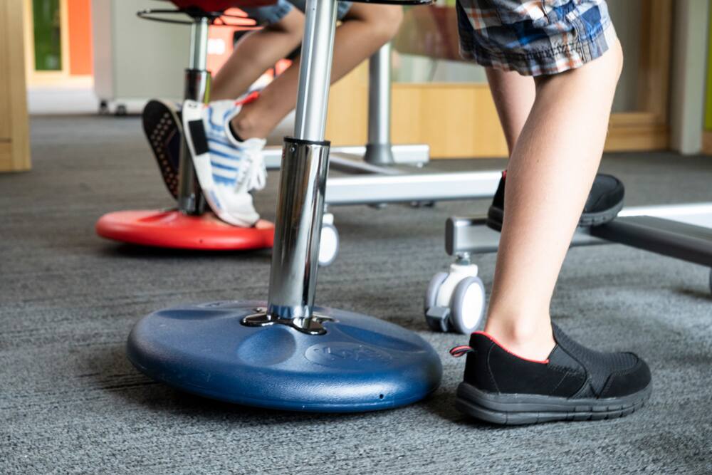 Alt View 4. Kore Design - Kids Adjustable Standard Wobble Chair 14-19" - Grey.