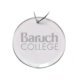 Jardine - CUNY Baruch College Team Logo 3'' Round Glass Ornament - Multicolor
