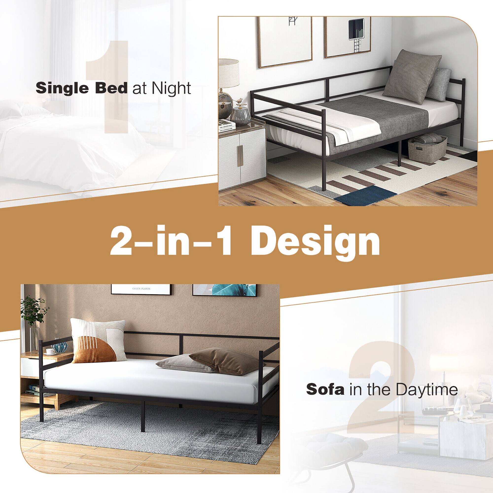 Single Bed at Night

2-in-1 Design

Sofa in the Daytime