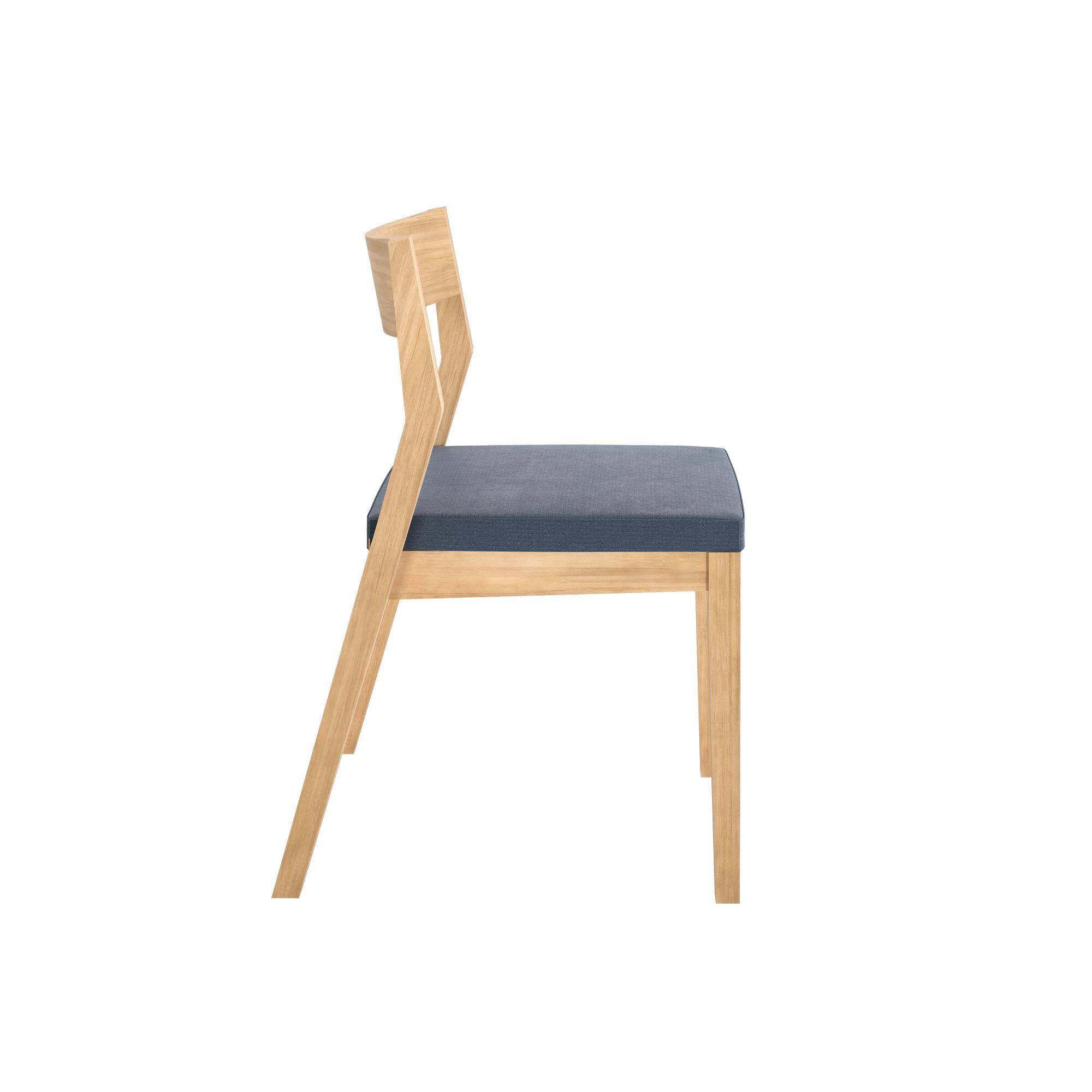 Alt View 5. Plank+Beam - Dining Chair Frame (1 Pack), Blonde with Graphite Cushion - Blonde.