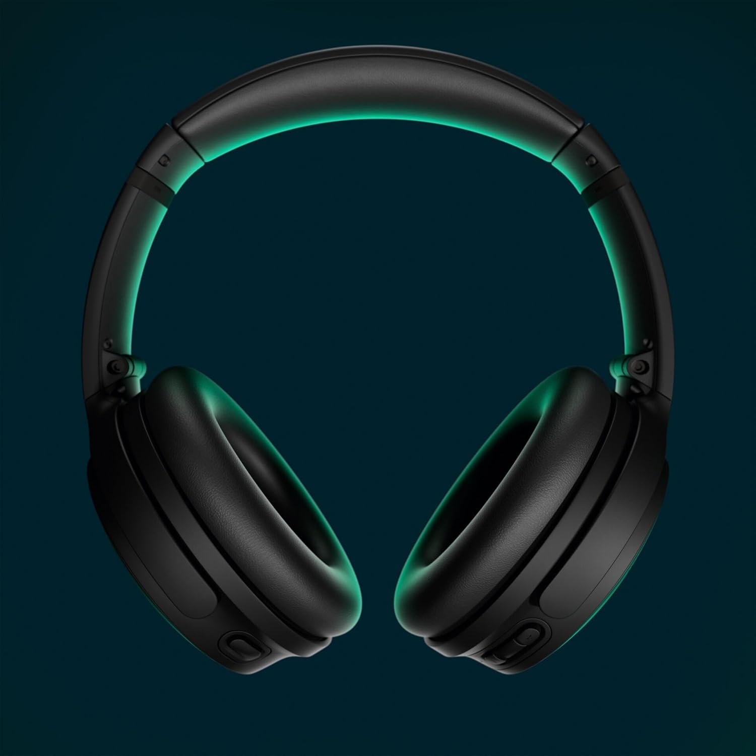 Back. Bose - Bose QuietComfort Headphones Bundle with Fast Charger - Wireless Bluetooth Over-Ear Noise Cancelling (Black) - Black.