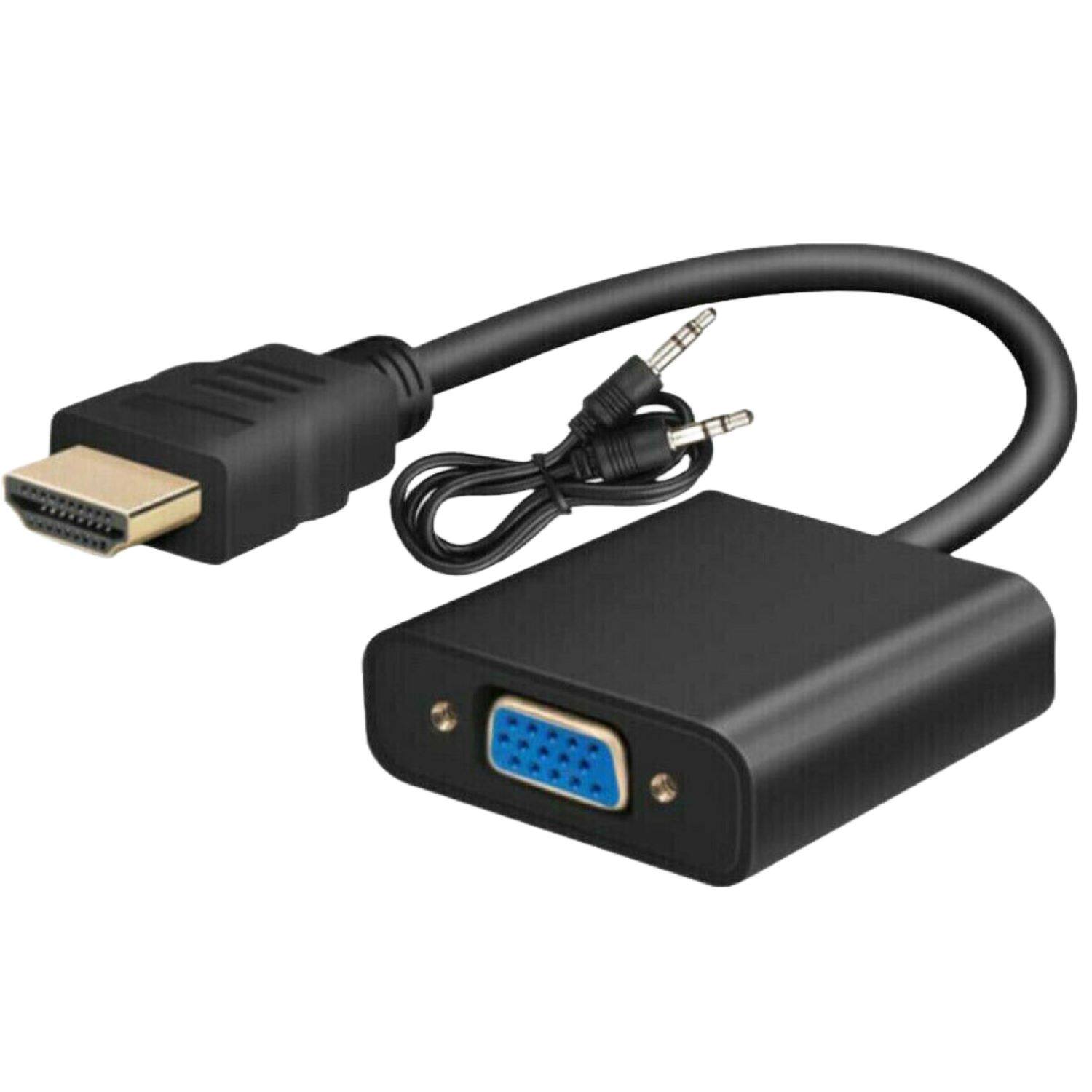 Front. Sanoxy - HDMI TO VGA HDMI Male To VGA Female Converter Adapter With Audio 1080P Support - Black.