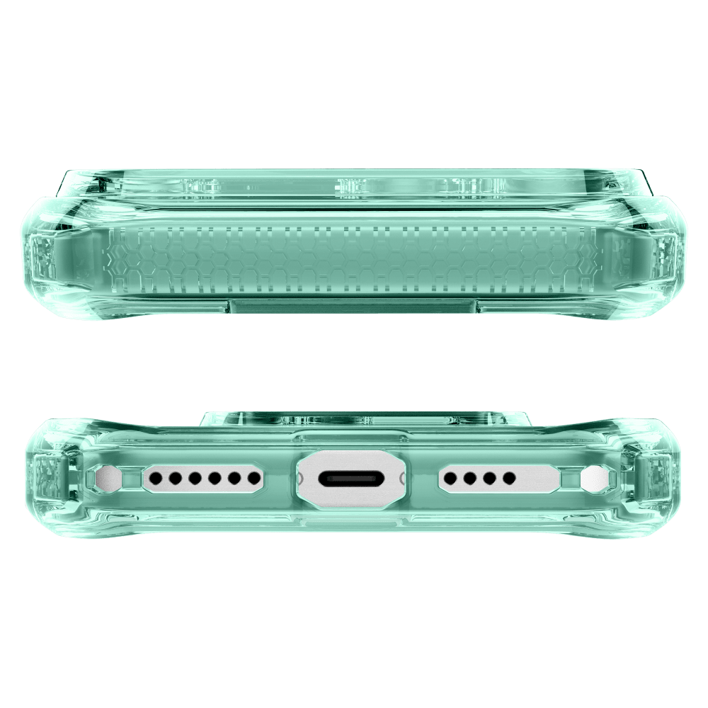 Alt View 2. Itskins - HYBRID R // VAPOR MagSafe Case for Apple iPhone 17 Pro - Light Green.