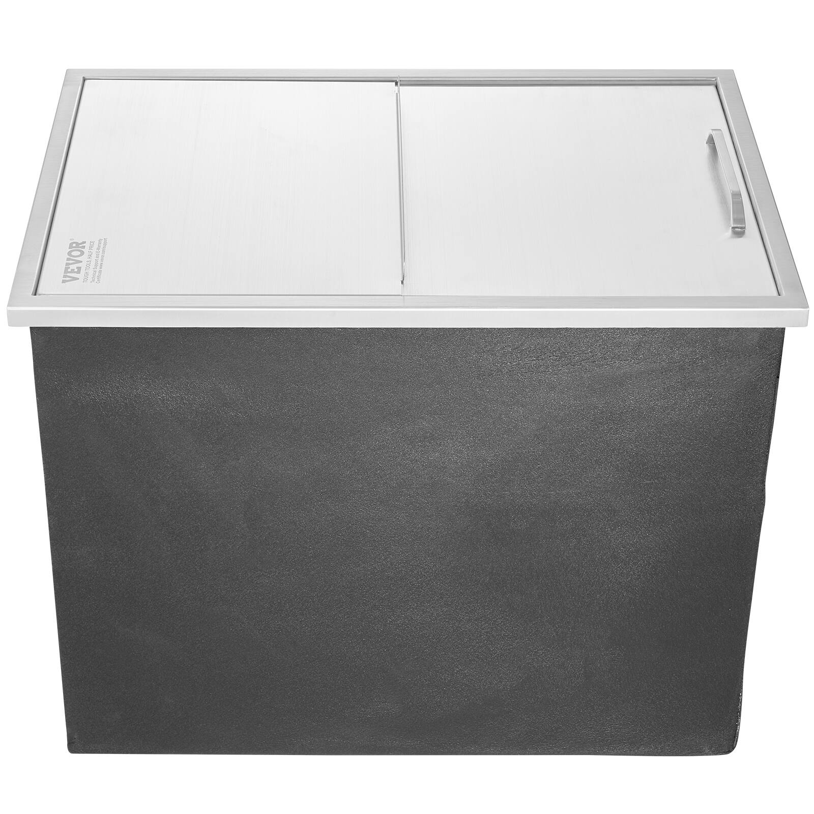 Alt View 5. VEVOR - Drop in Ice Chest, 27"L x 18"W x 21"H Stainless Steel Ice Cooler, Commercial Ice Bin with Sliding Cover, 40.9 qt Outdoor - Silver.