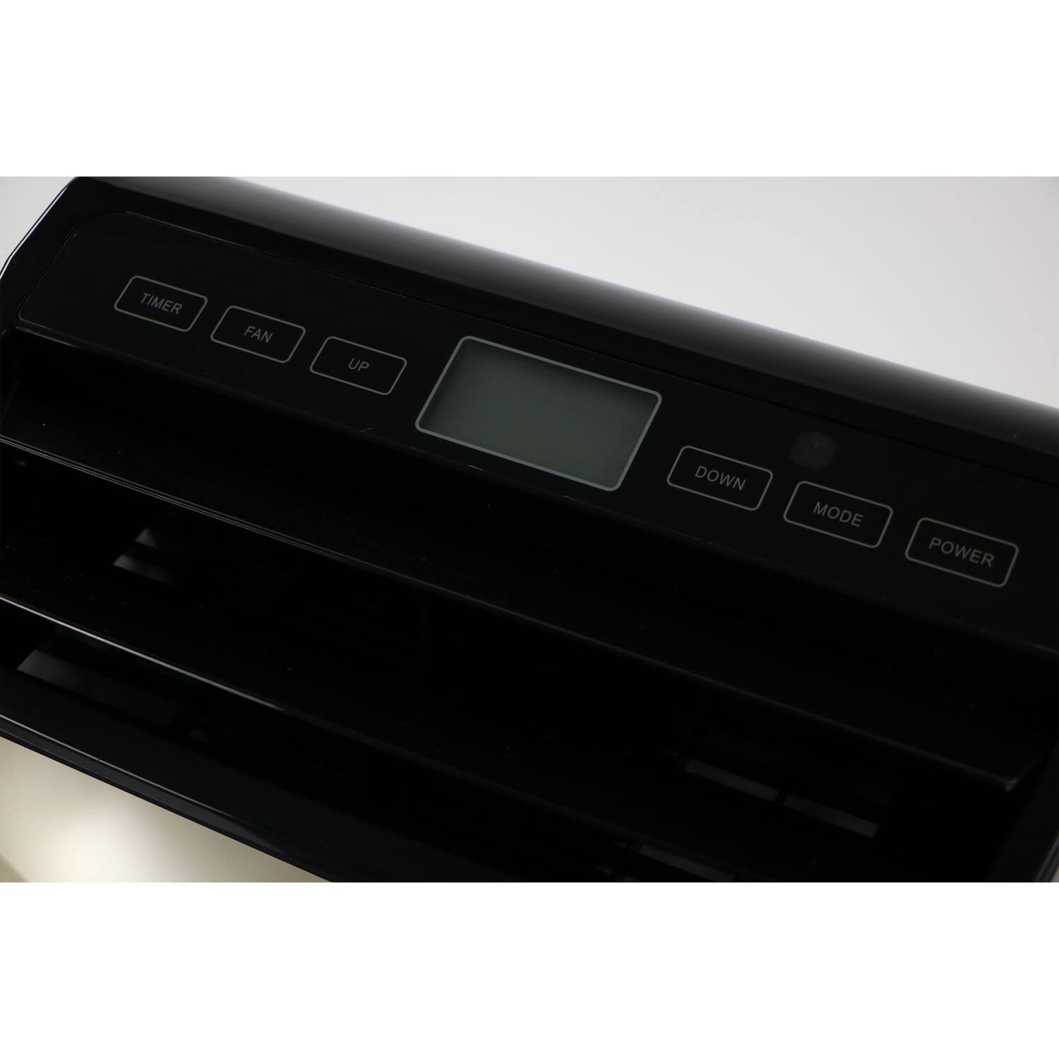 The text on the image reads: TIMER FAN UP DOWN MODE POWER.