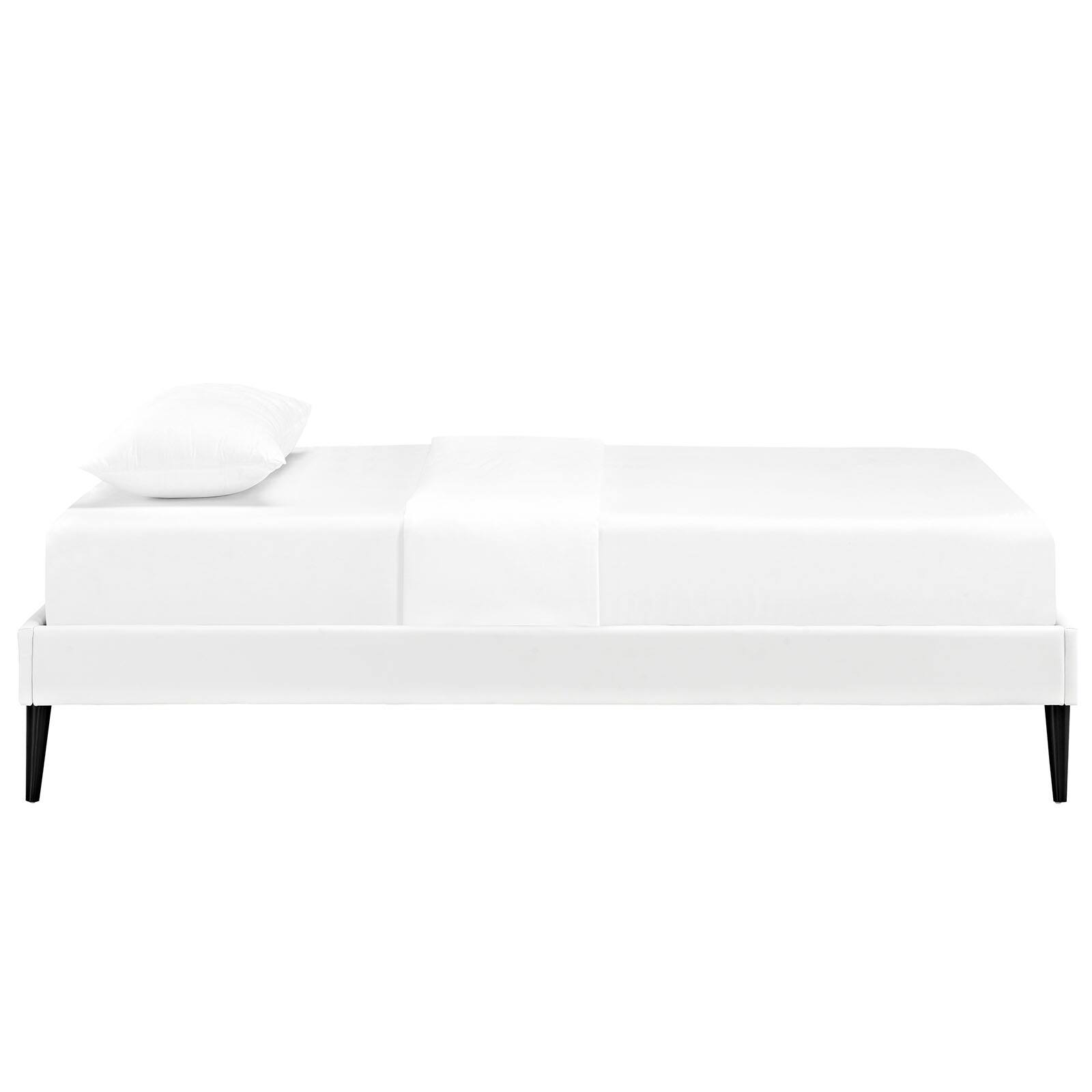 Back. Modway - Sutton Performance Velvet Twin Bed Frame - White.