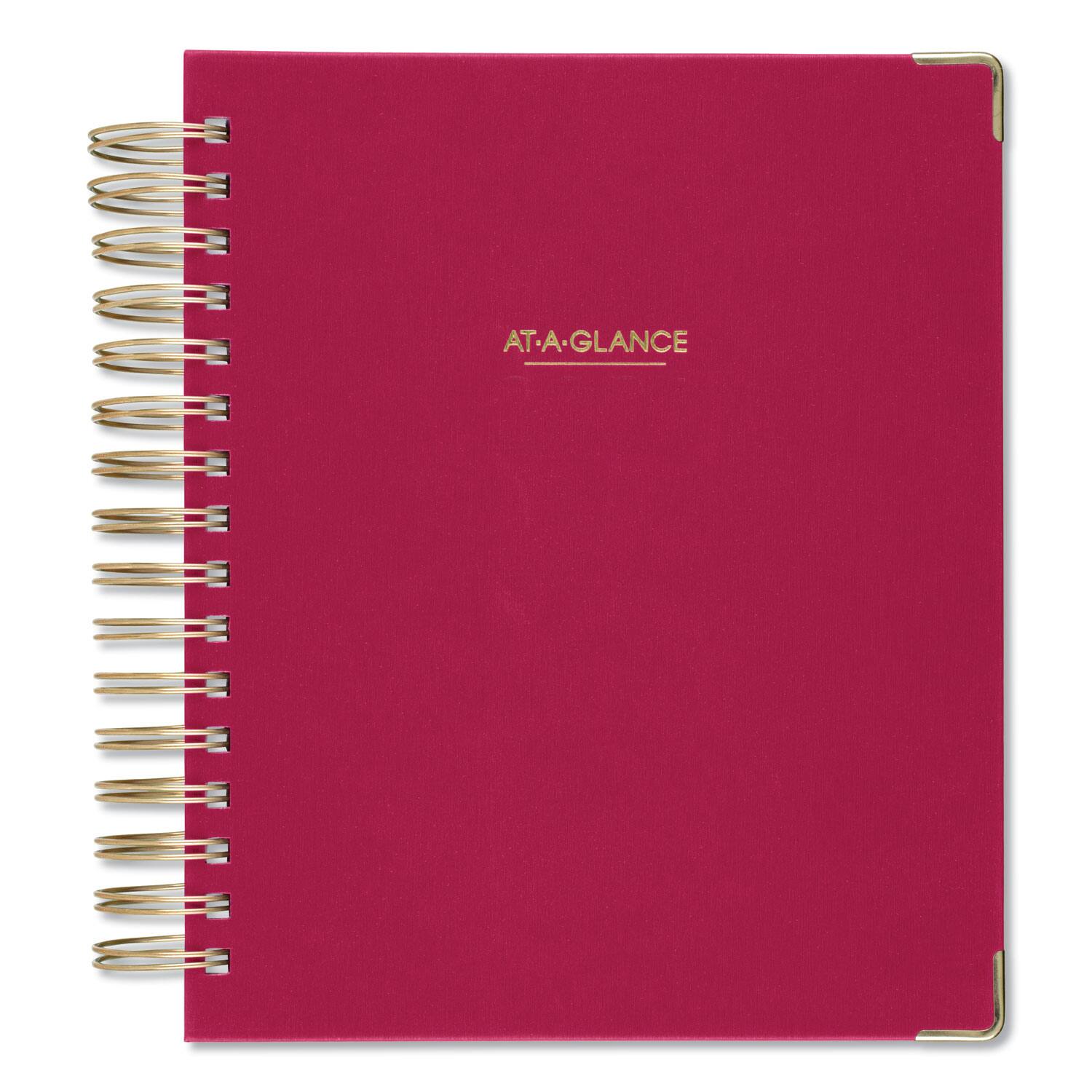 Back. AT-A-GLANCE - Harmony Daily Hardcover Planner 8.75 x 7 Berry Cover 12 Month Jan to Dec 2026.