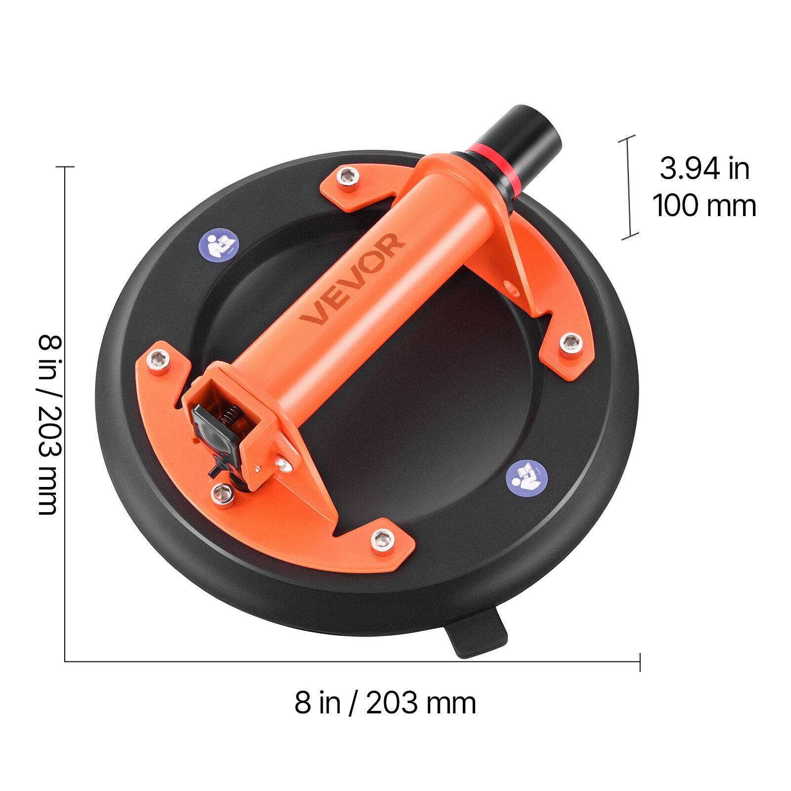 8 in / 203 mm  
3.94 in / 100 mm