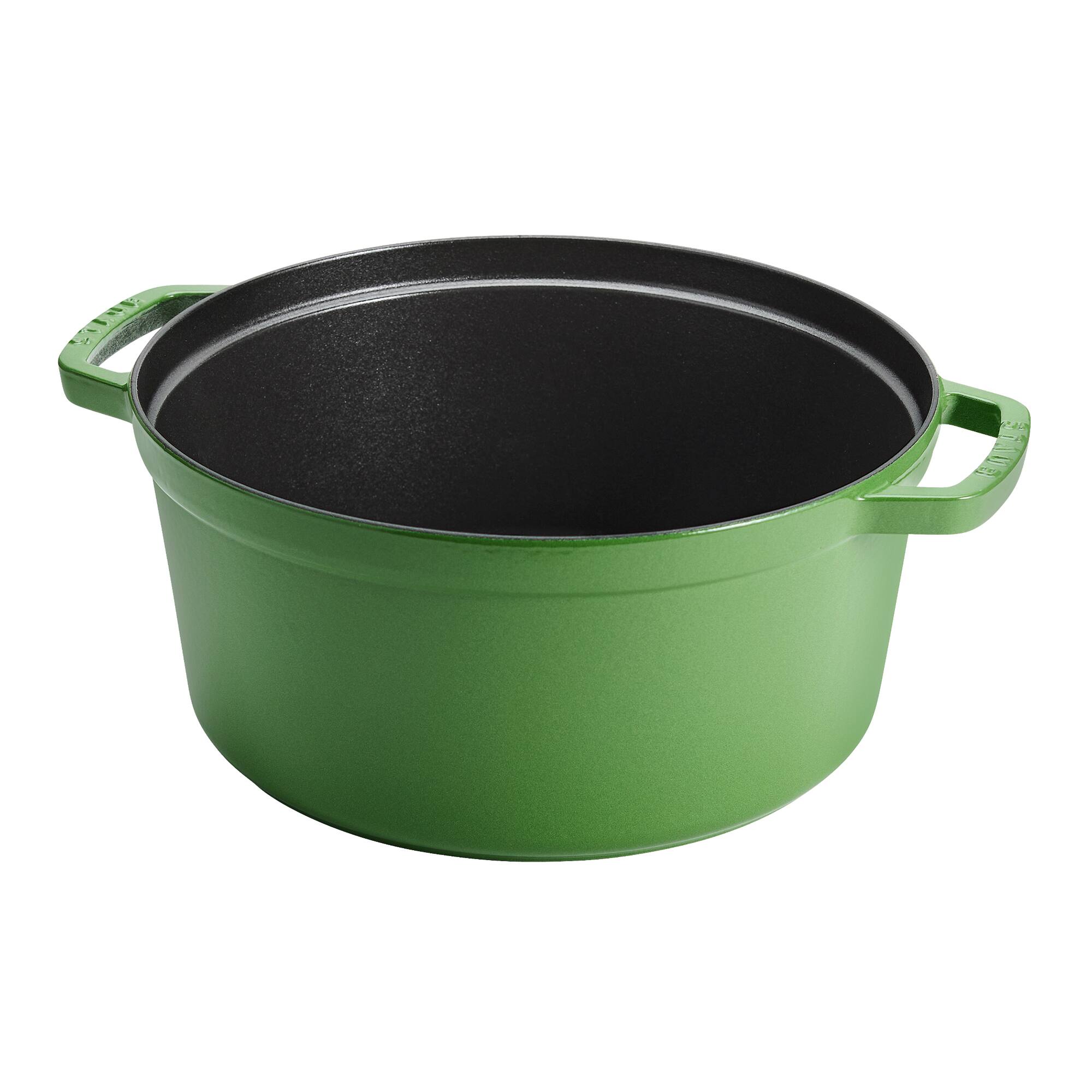 Alt View 4. Staub - Staub Cast Iron 7-qt Round Dutch Oven - Pistachio - Pistachio.