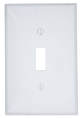 Leviton - 1 gang Nylon Toggle Wall Plate 1 pk (Case of 20) - White
