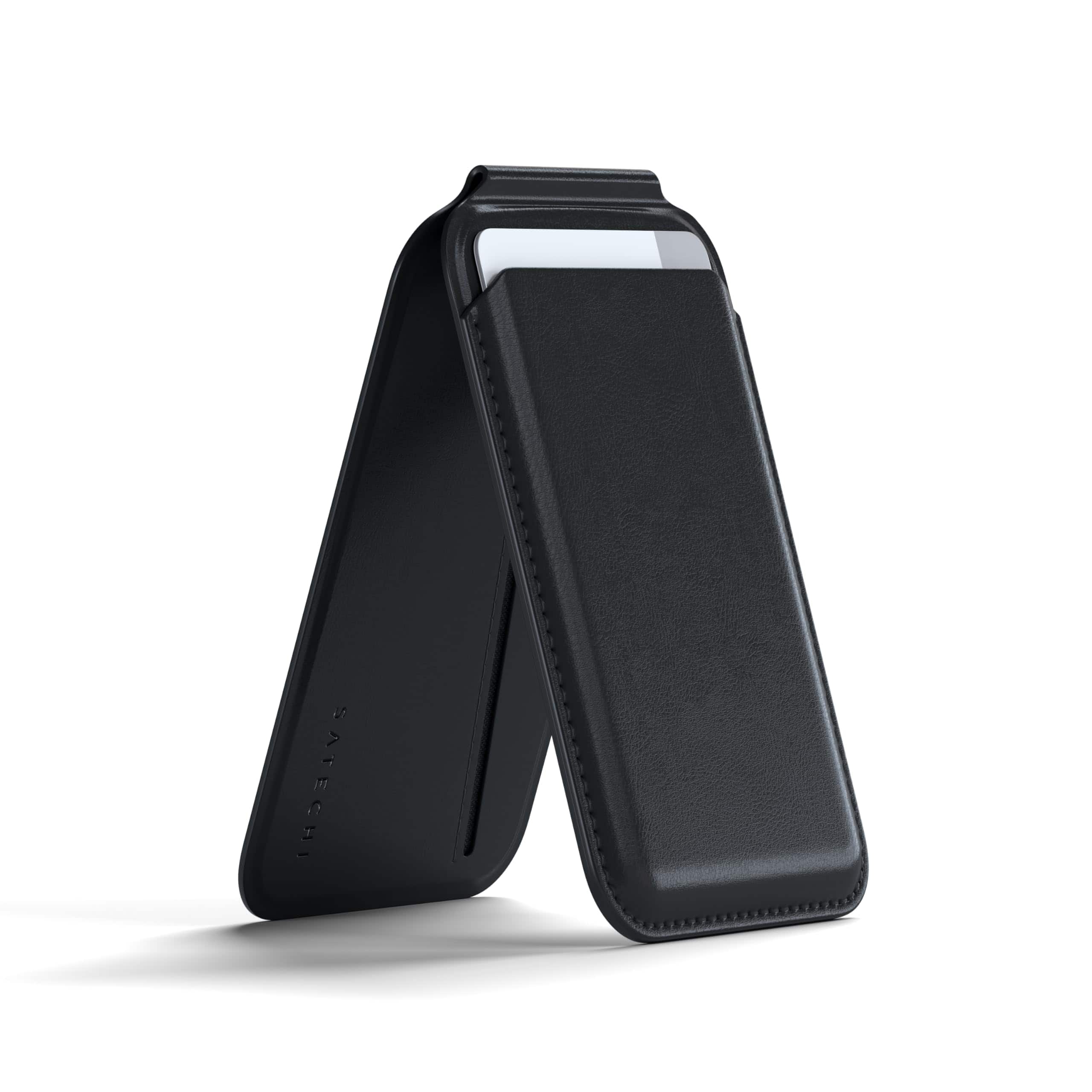 Satechi - Magnetic MagSafe Wallet - Double Flap Stand, 4 Card Slots, NFC Pass-Through, for iPhone 17/16/15/14/13/12 - Black