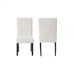 Front. New Classic Furniture - High Line Upholstered Dining Chair (Set of 2), White - White.