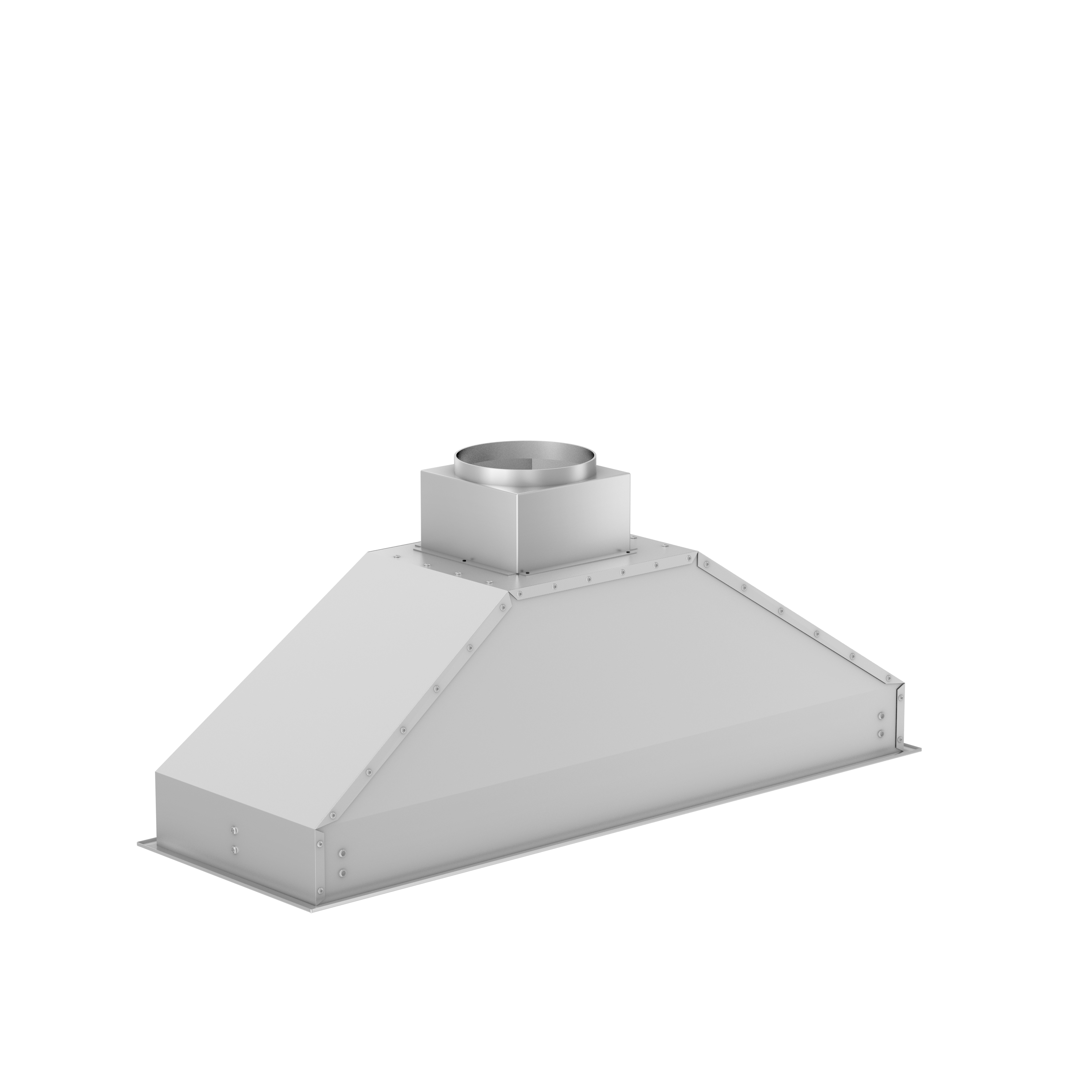 Angle. ZLINE - ZLINE 46" Remote Blower Ducted Range Hood Insert in Stainless Steel (695-RD-46) - Stainless Steel.