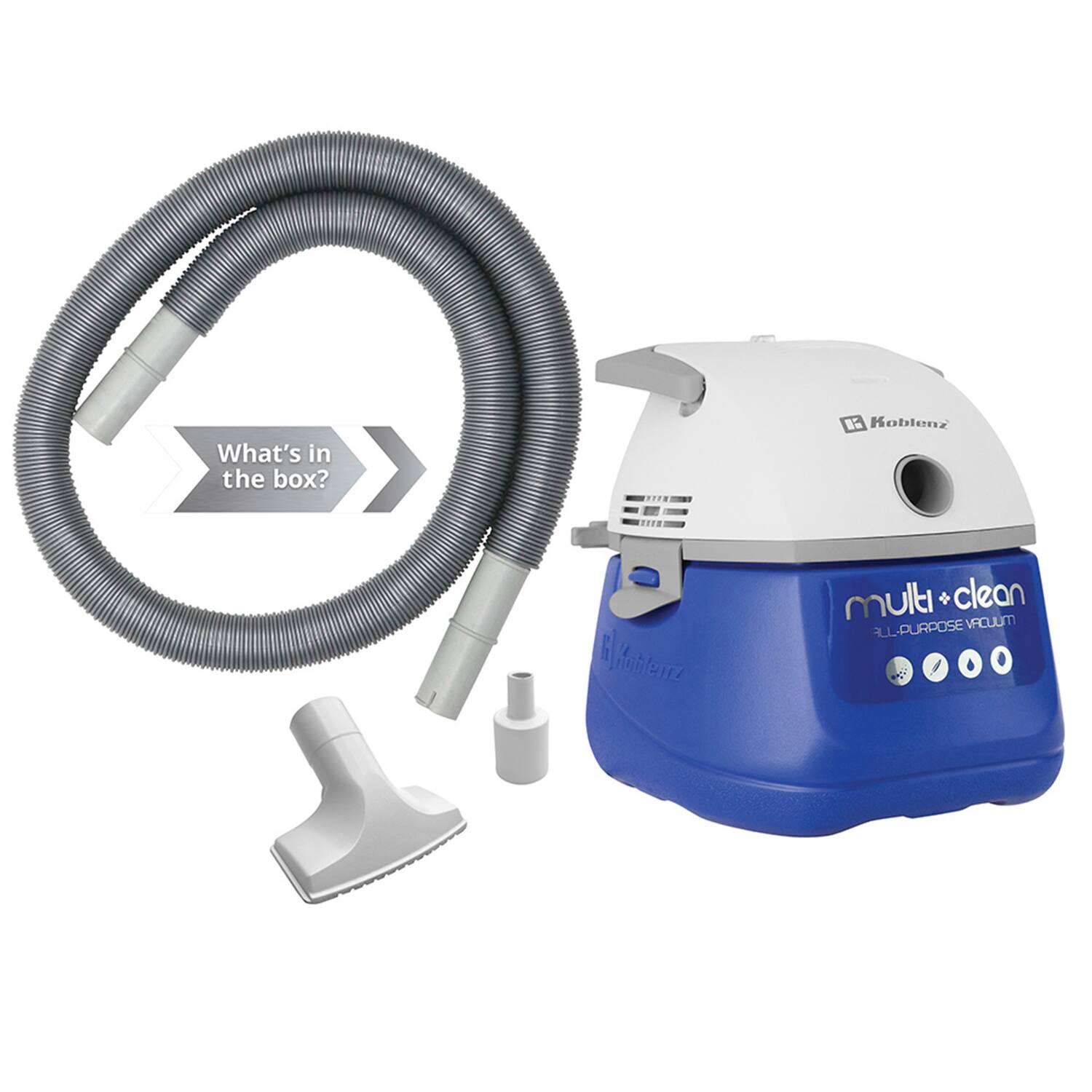 What's in the box? Koblenz Ronen Hlum + clean ALL-PURPOSE VACUUM