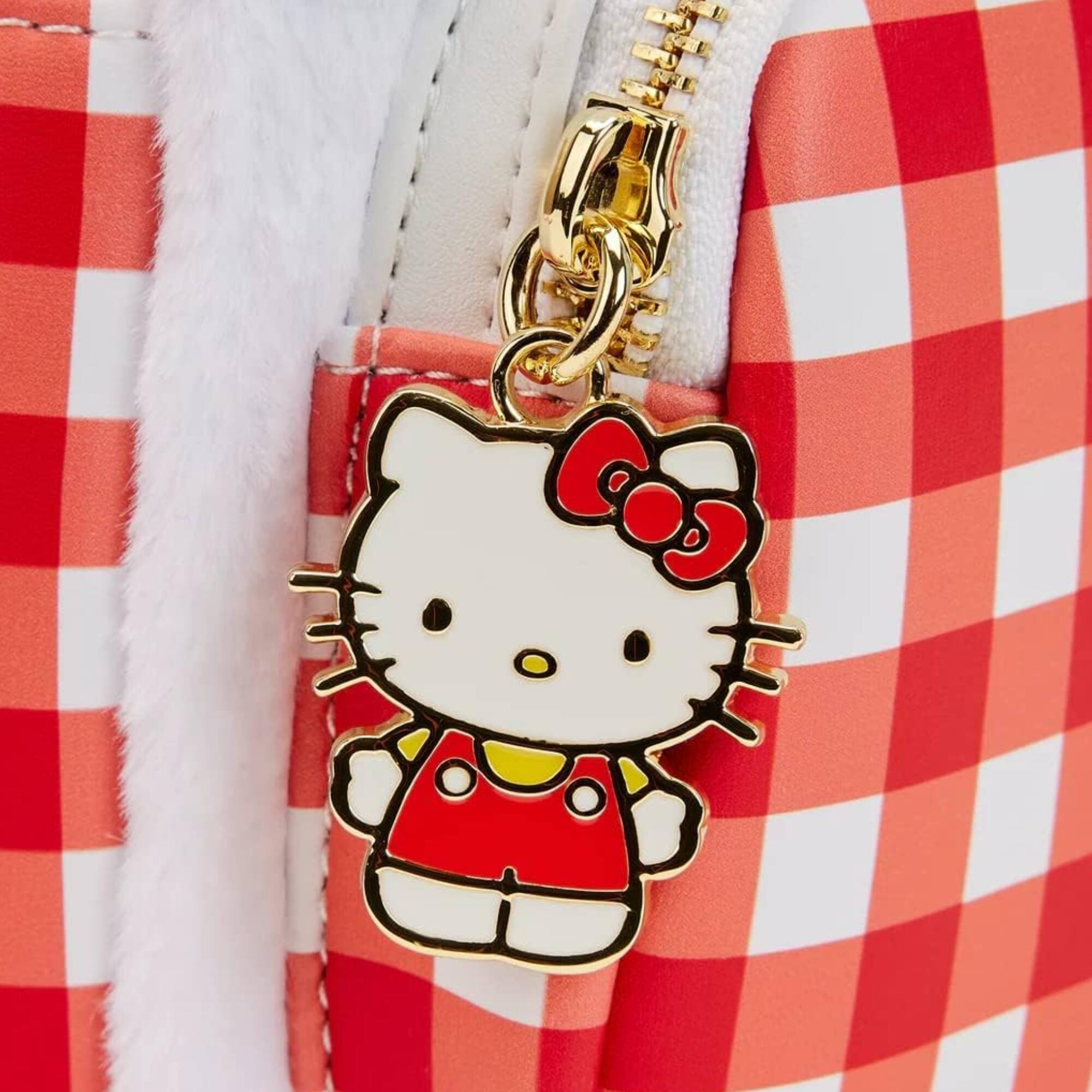 Alt View 4. LoungeFly - Loungefly Sanrio Hello Kitty Gingham Mini Backpack - Multicolored.