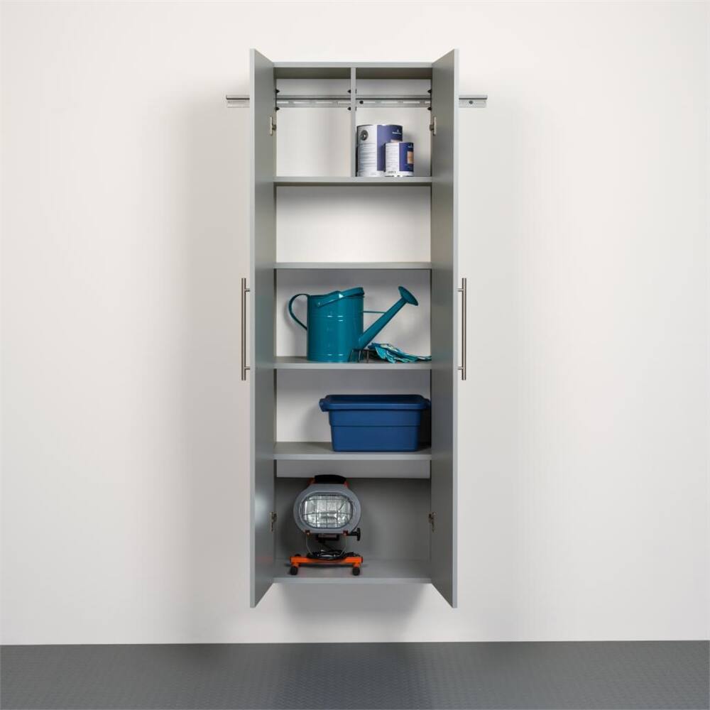Left. Prepac - HangUps 24" Large Storage Cabinet - Gray.