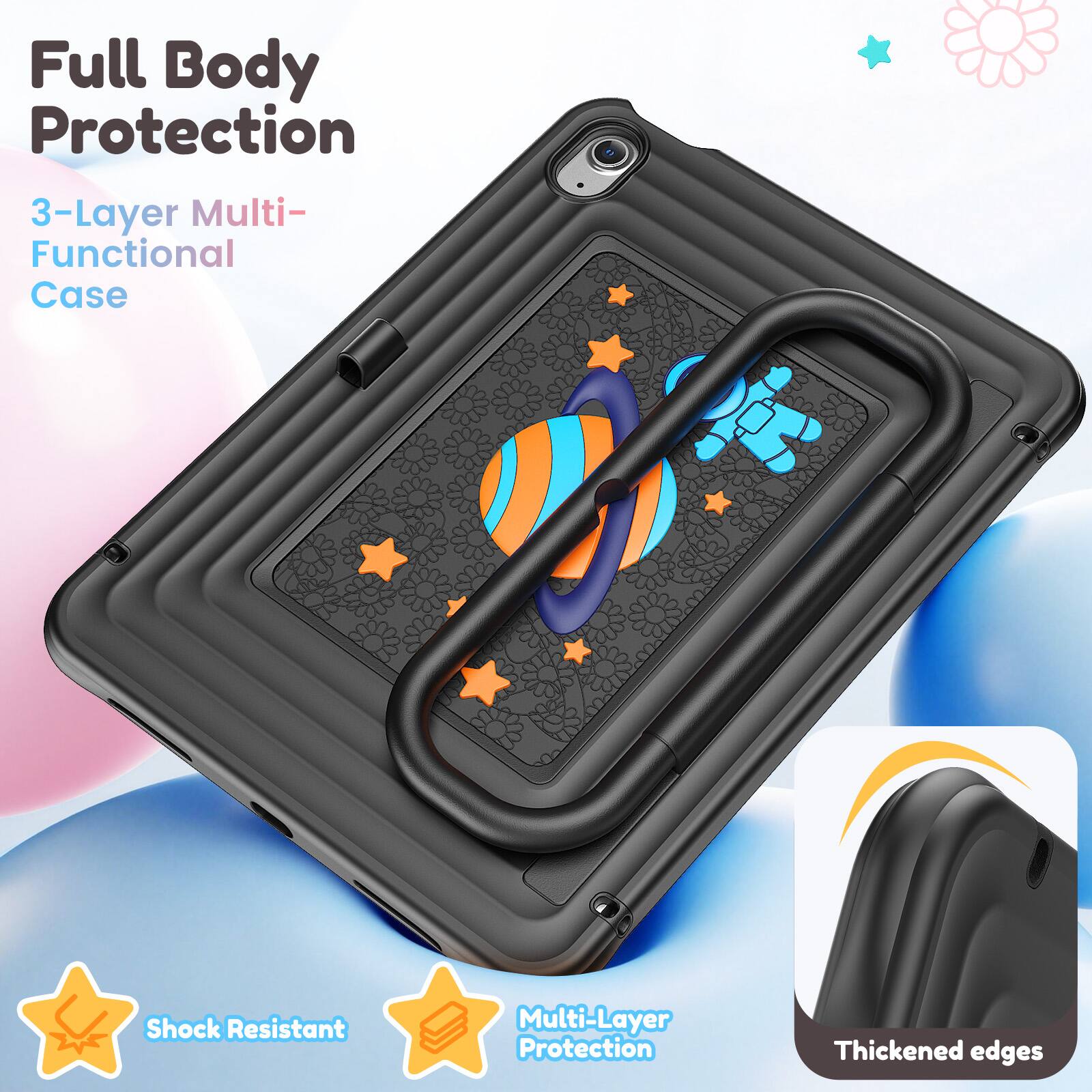 Full Body Protection  
3-Layer Multi-Functional Case  
Shock Resistant  
Multi-Layer Protection  
Thickened edges