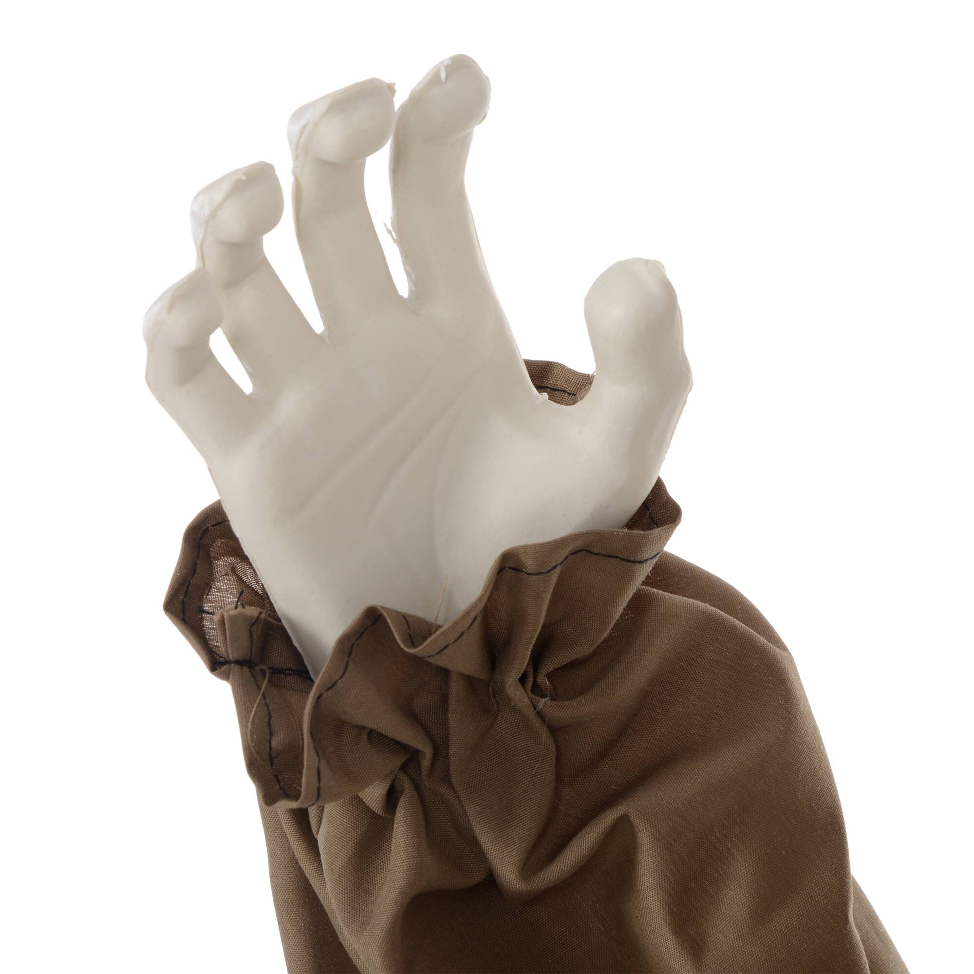 Alt View 7. Homcom - 5.2' Outdoor Halloween Decoration Animatronic Doll with Simulated Wound Cracks, Animated Prop with Light Up Eyes, Sound - Khaki and Black.