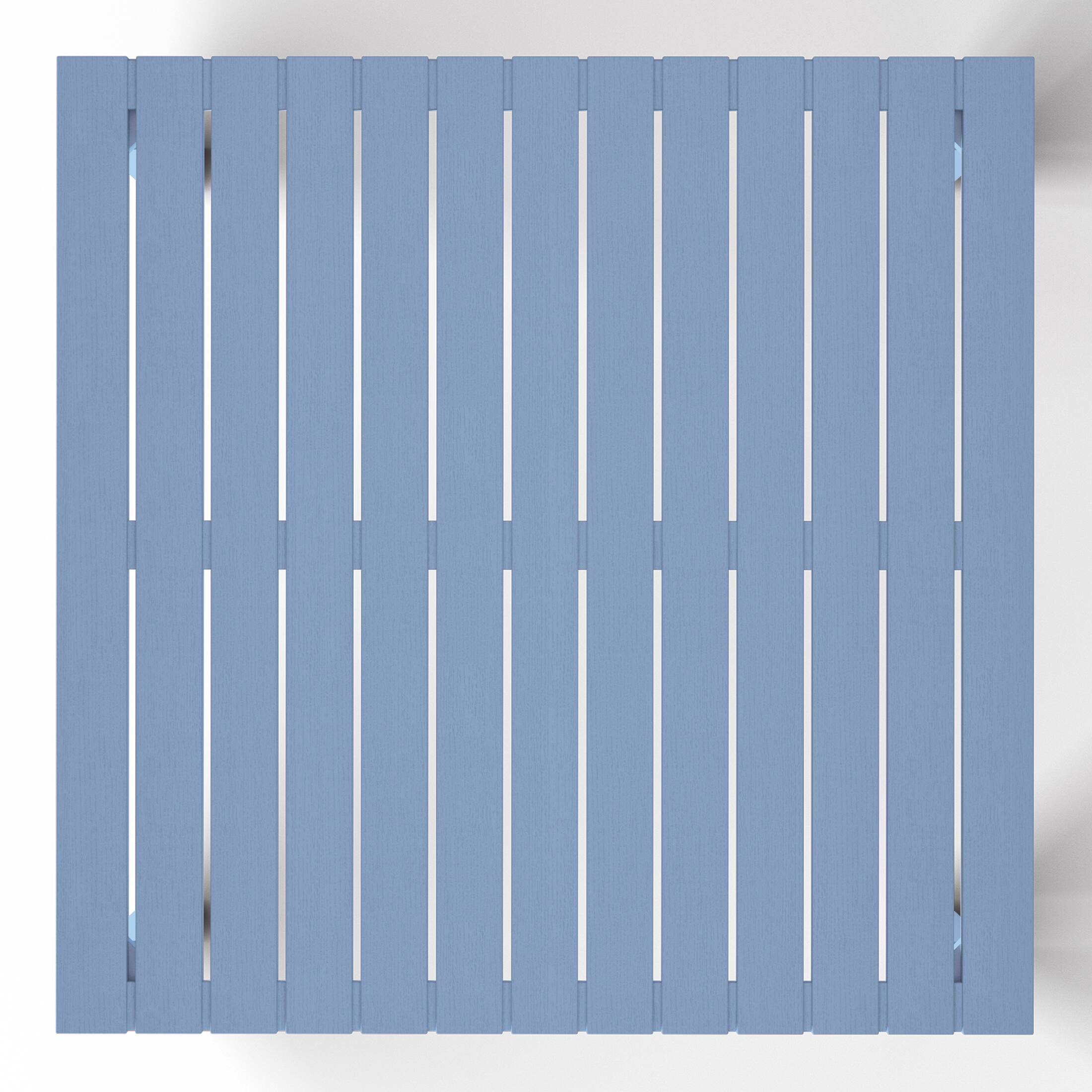 Alt View 6. WestinTrends - WestinTrends Playa 5-Piece Outdoor Square Dining Table Patio Set with Stackable Patio Dining Chairs - French Blue.