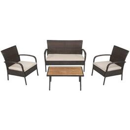 Kadyn - 3 Pcs Patio Furniture Sectional Set, All Weather Outdoor Sectional Sofa - White