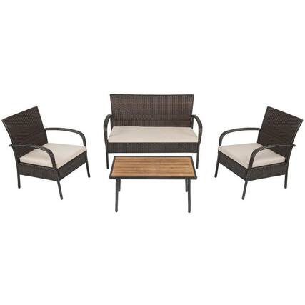 Front. Kadyn - 3 Pcs Patio Furniture Sectional Set, All Weather Outdoor Sectional Sofa - White.