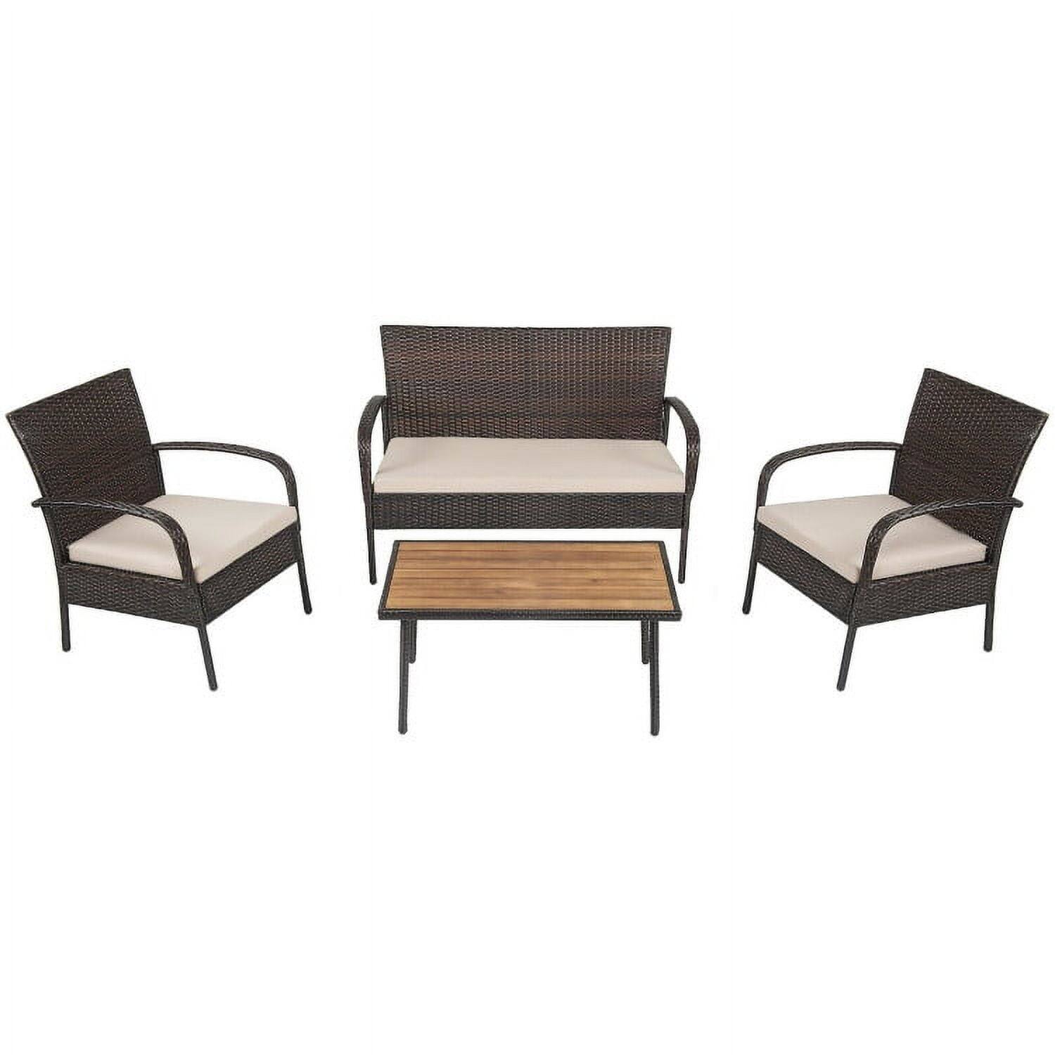 Front. Kadyn - 3 Pcs Patio Furniture Sectional Set, All Weather Outdoor Sectional Sofa - White.
