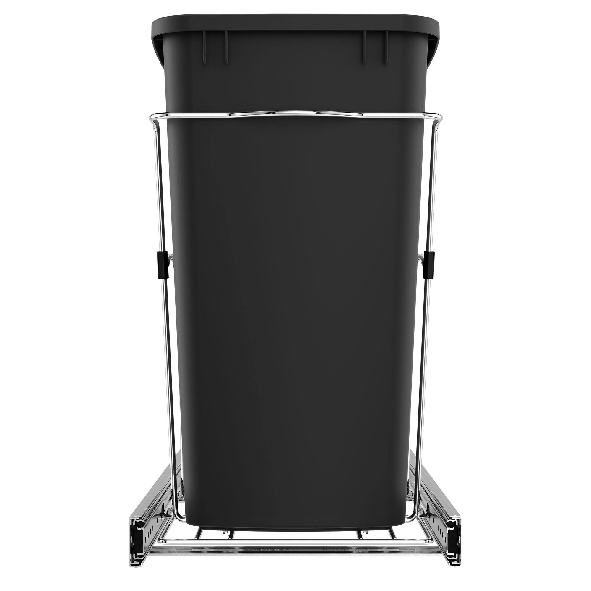 Alt View 7. Rev-A-Shelf - Rev-A-Shelf Pullout Trash Can 35 qt. for Kitchen Cabinets, Black, RV-12KD-18C S - Black.