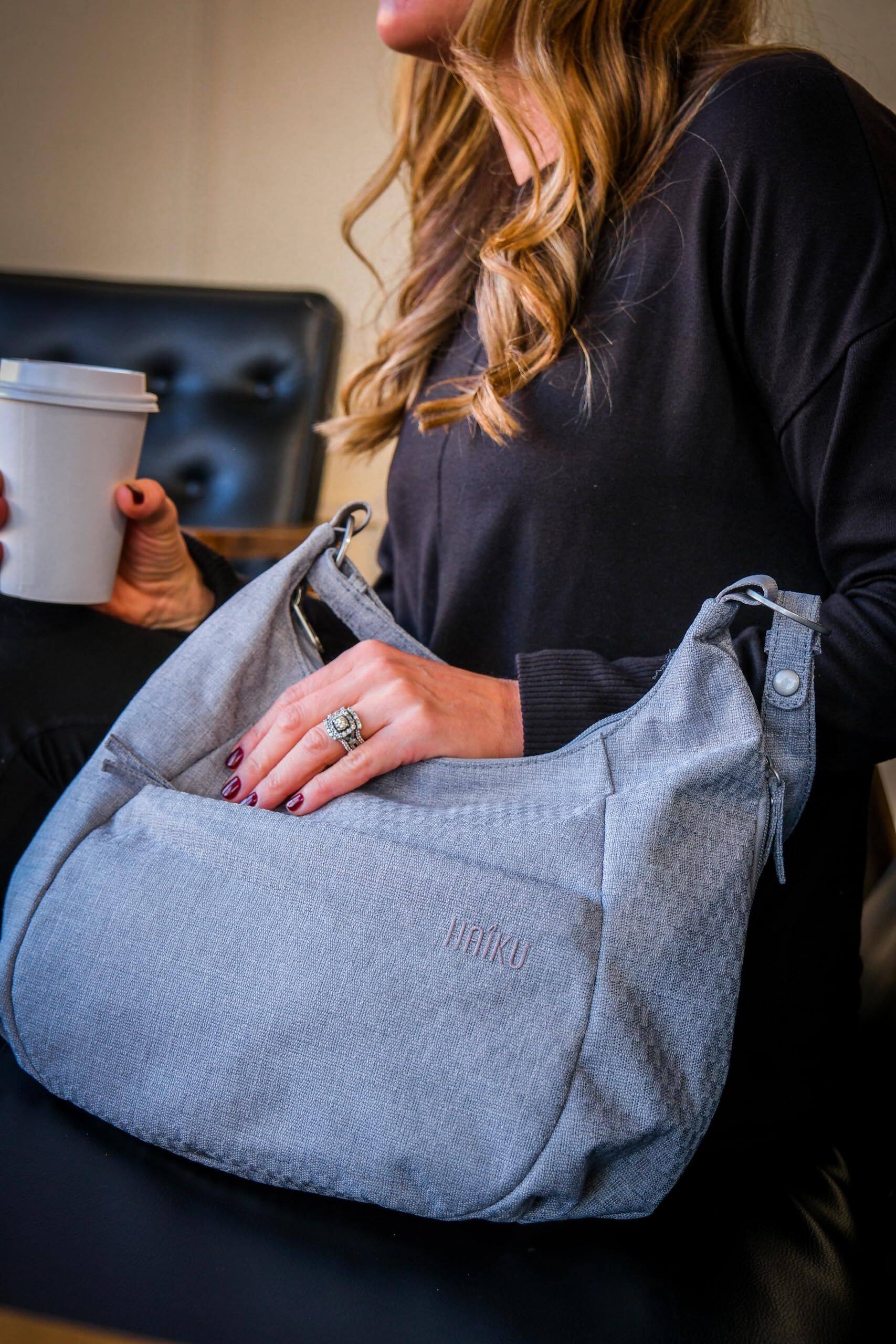 Alt View 4. Haiku - Haiku Amble Hobo Bag - Stone Gray.
