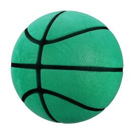 Unique Bargains - Silent Basketball Size 7 (9.4") Quiet Basketball High Density Foam No Noise 3D Groove Bouncing Ball with Net Bag - Green