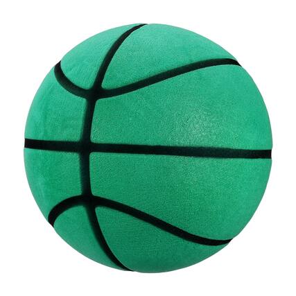 Front. Unique Bargains - Silent Basketball Size 7 (9.4") Quiet Basketball High Density Foam No Noise 3D Groove Bouncing Ball with Net Bag - Green.