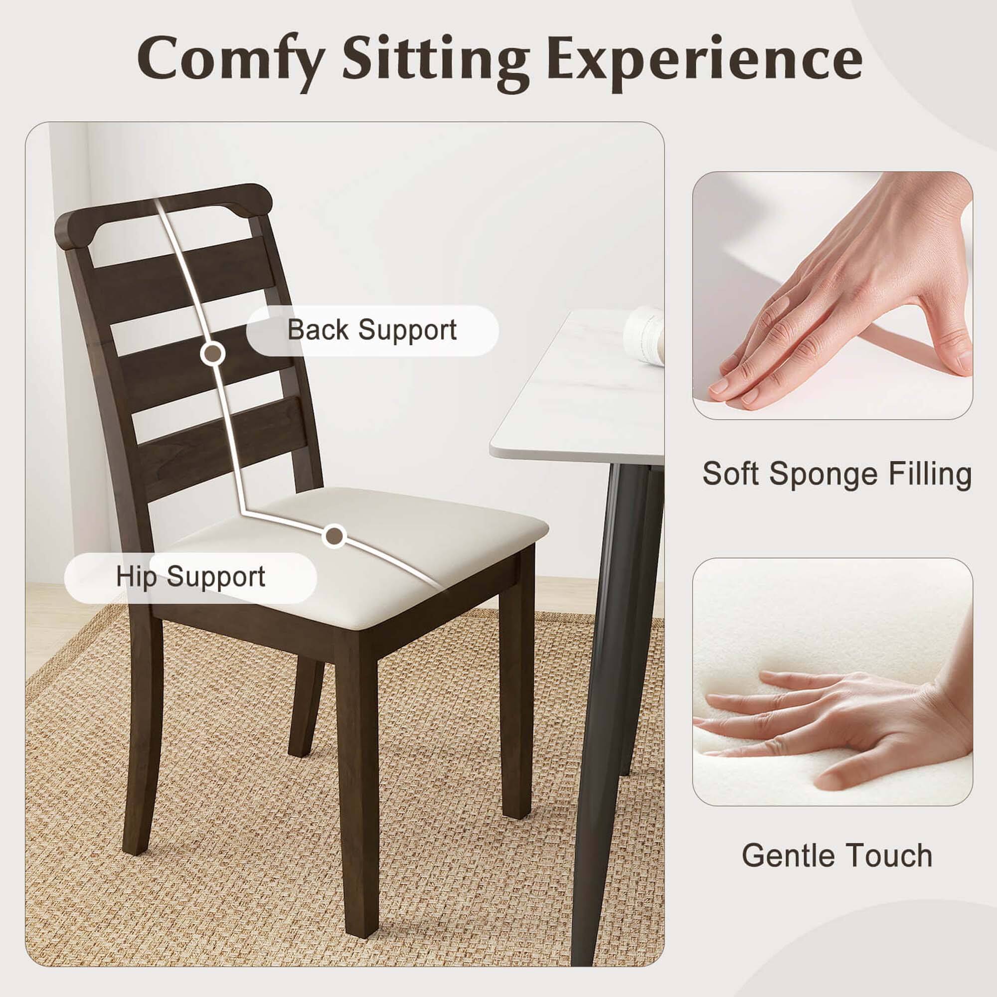 Comfy Sitting Experience: This chair is designed to provide a comfortable sitting experience with features such as back support, soft sponge filling, and hip support. The chair also has a gentle touch for added comfort.