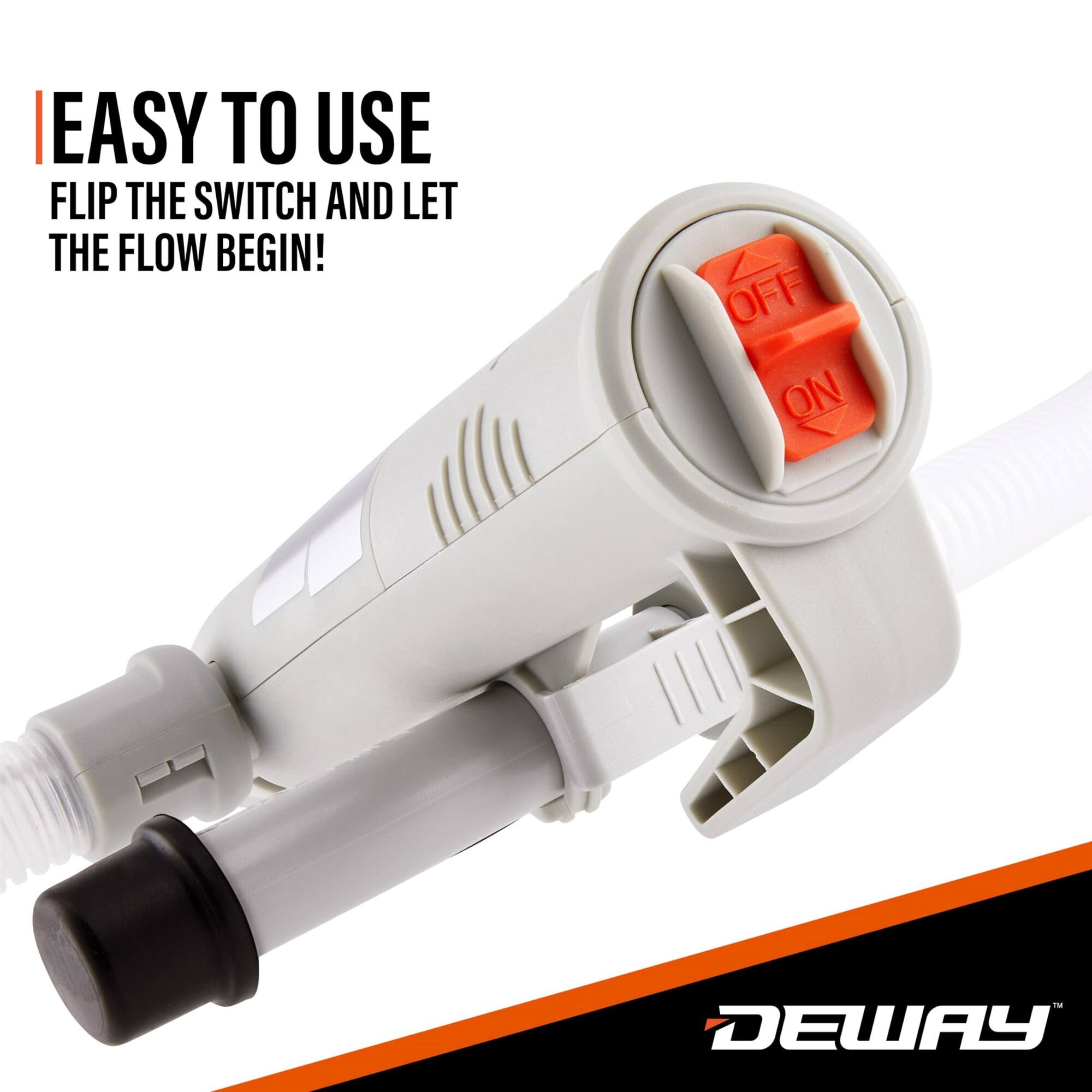 EASY TO USE  
FLIP THE SWITCH AND LET THE FLOW BEGIN!  

DEWAY