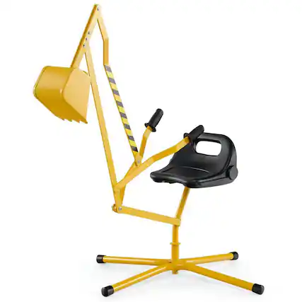 Front. Resenkos - Sand Digger with 2-Handed Controls & Flexible Shovel - Fun Outdoor Play Toy for 3+ Years Old Kids - Yellow.
