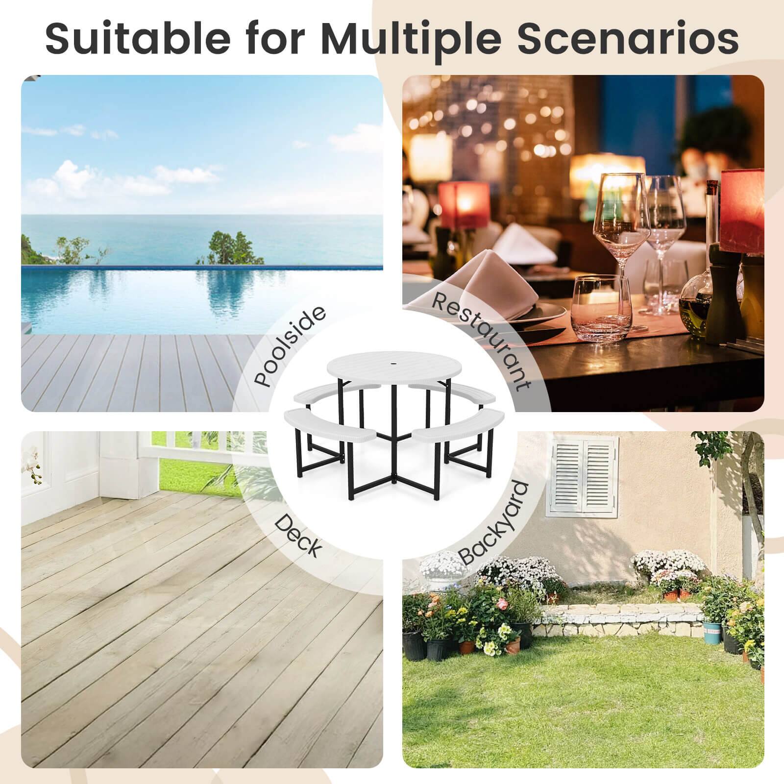 Suitable for Multiple Scenarios: poolside, Deck, Restaurant, Backyard