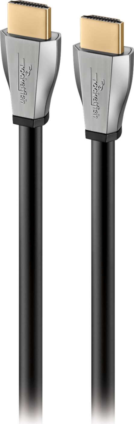 Angle View: Rocketfish™ - 8' 4K UltraHD/HDR In-Wall Rated HDMI Cable - Black