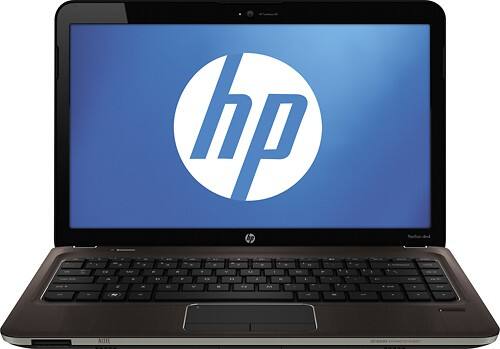 Front Standard. HP - 14" Refurbished Pavilion Laptop - 4GB Memory - 640GB Hard Drive - Dark Umber.