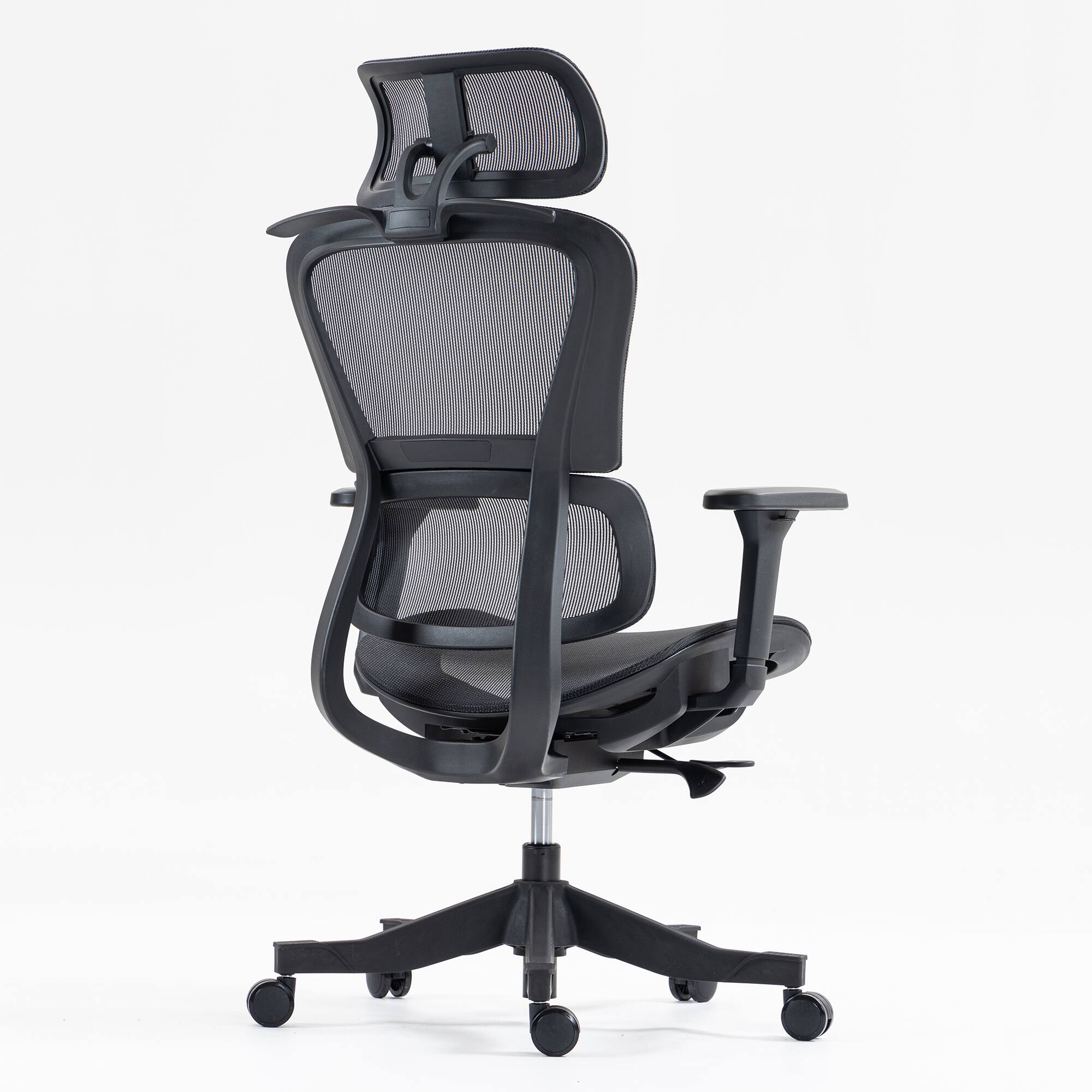 Alt View 2. PexFix - High-Back Ergonomic Office Chair with 4D Flip-Up Armrests, 360° Swivel & Recline Function for Home Office - Black.