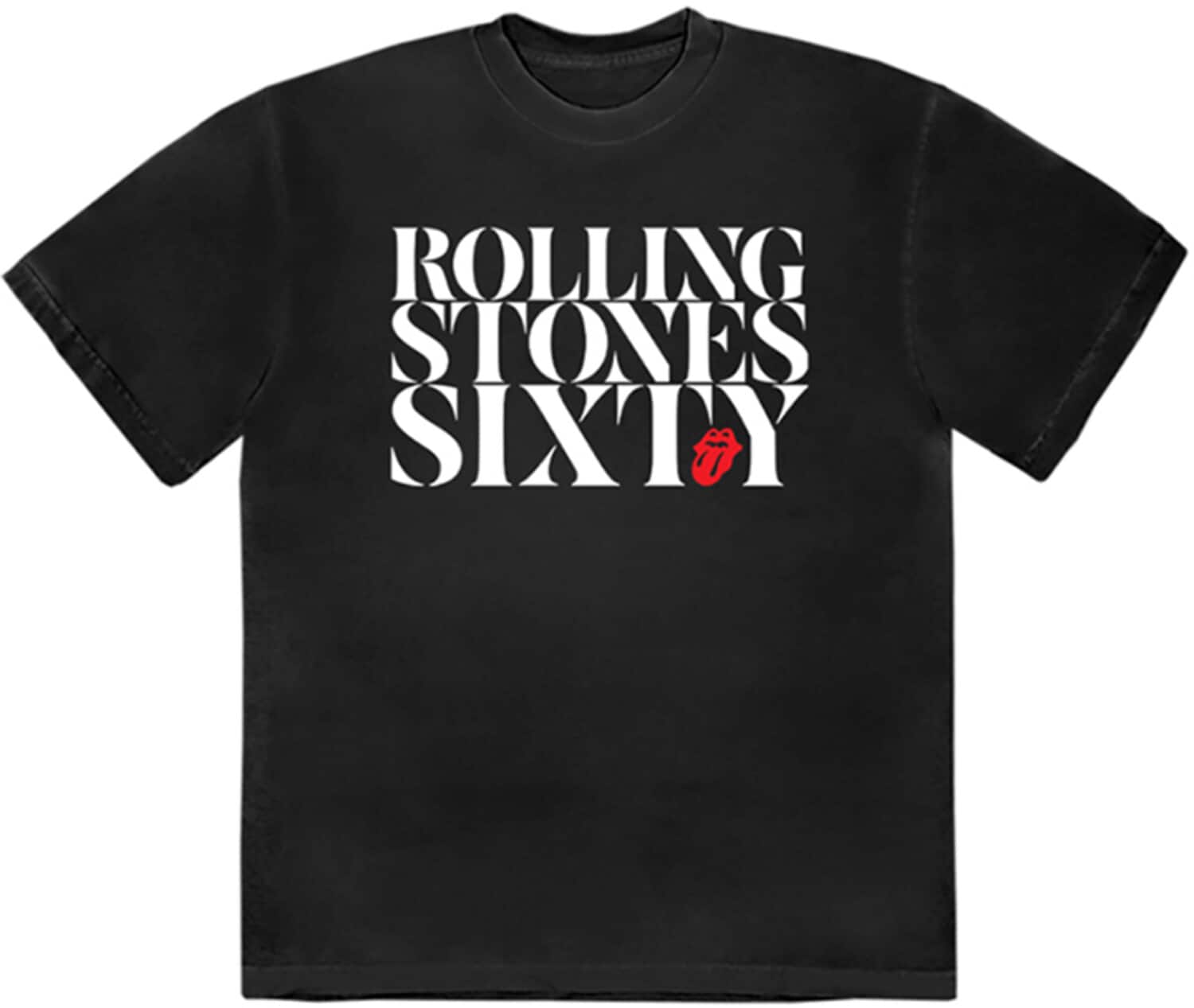 PopMarket - The Rolling Stones - The Rolling Stones Chic Sixty Black Unisex SS T-Shirt Small - APPAREL - Multicolor