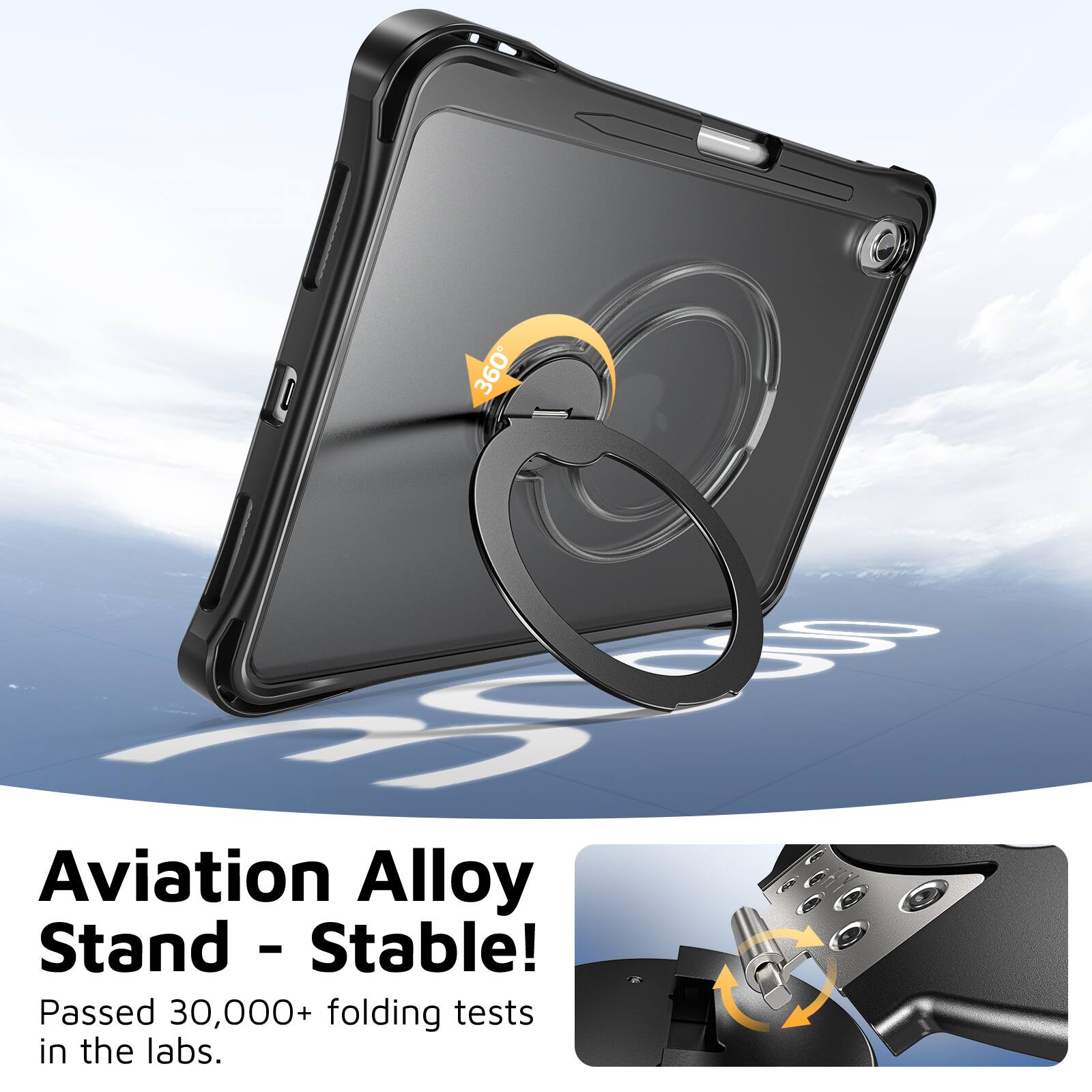 360° S S Aviation Alloy Stand and - Stable! - Passed 30,000+ folding tests in the labs.