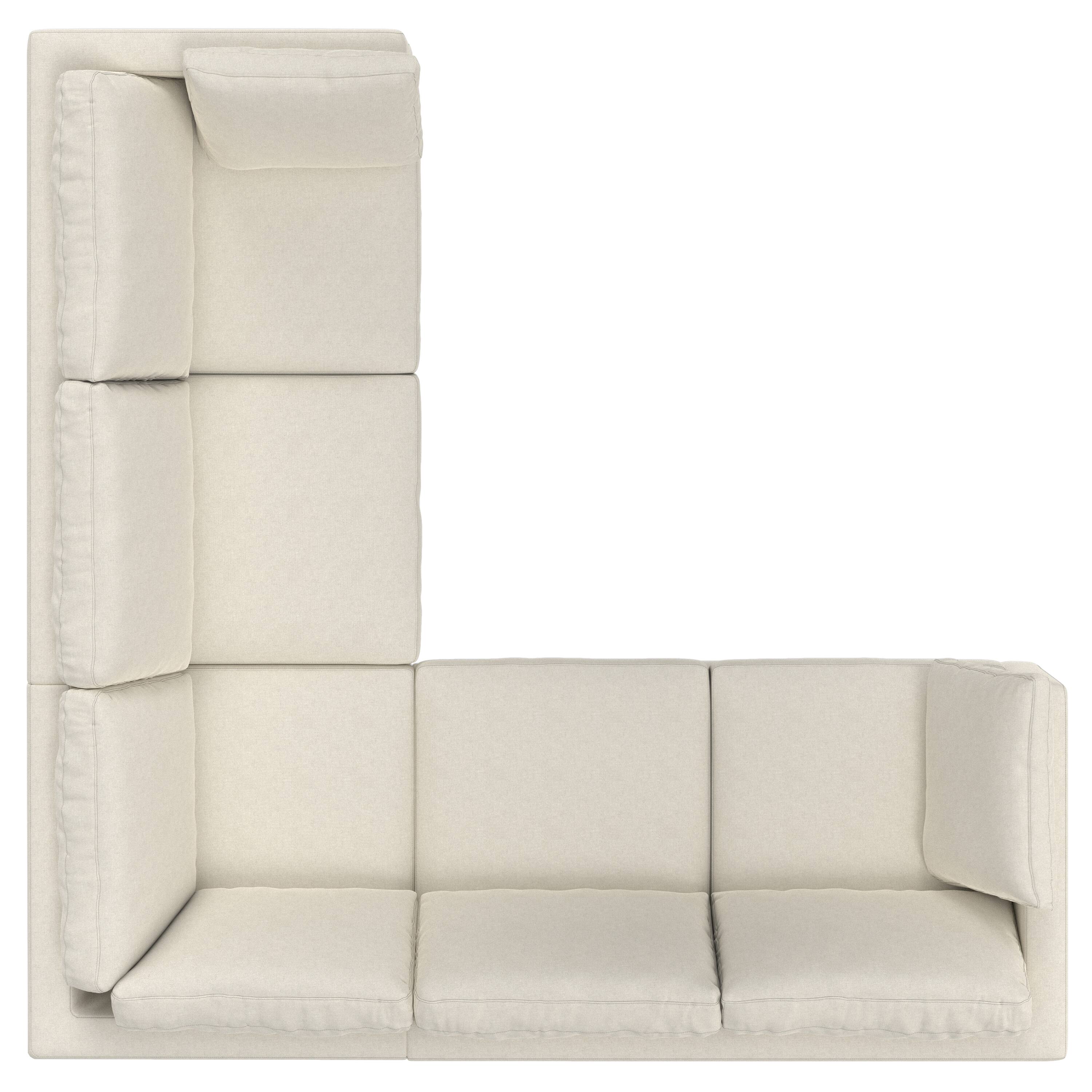Alt View 5. Simpli Home - Ava Corner Sectional in Tightly Woven Performance Fabric - Cream.