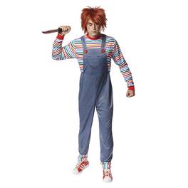 Costume Culture by Franco - Evil Doll Adult Mens Costume | Extra Large - Blue