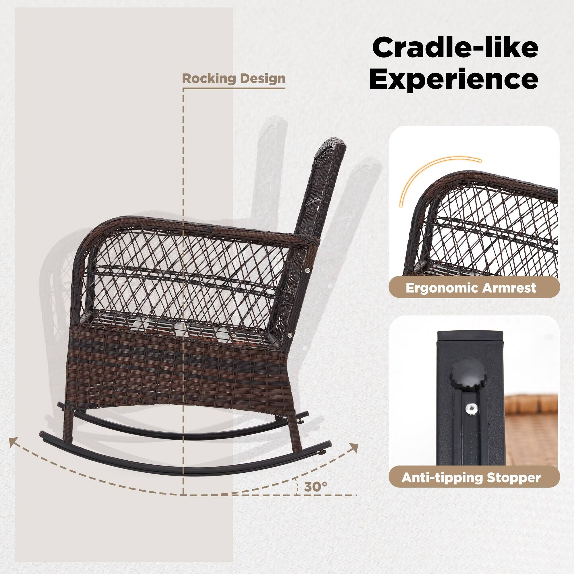 Cradle-like Experience  
Rocking Design  
Ergonomic Armrest  
Anti-tipping Stopper  
30°