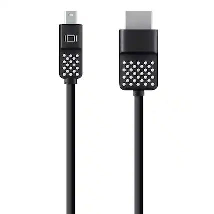Front. Belkin - Mini DisplayPort to HDMI Cable, 4k - 12ft - Black.