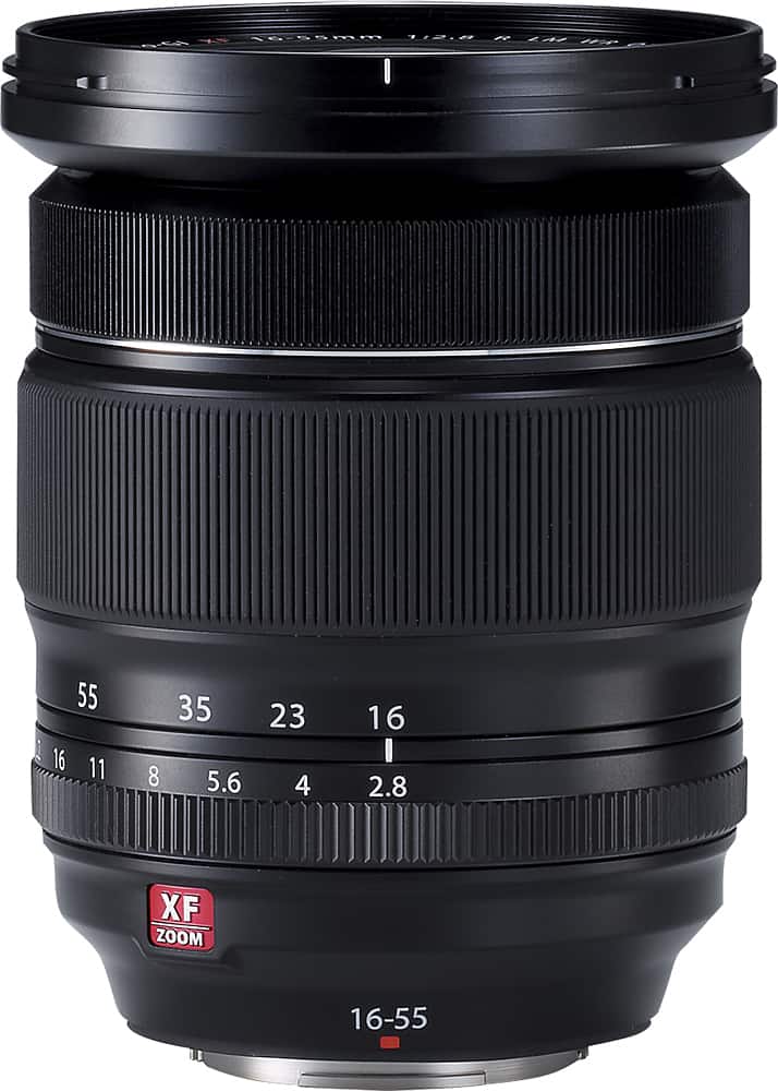 Front. Fujifilm - XF16-55mmF2.8 R LM WR Standard Zoom Lens - Black.