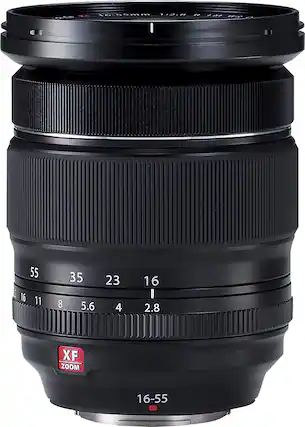 Front. Fujifilm - XF16-55mmF2.8 R LM WR Standard Zoom Lens - Black.